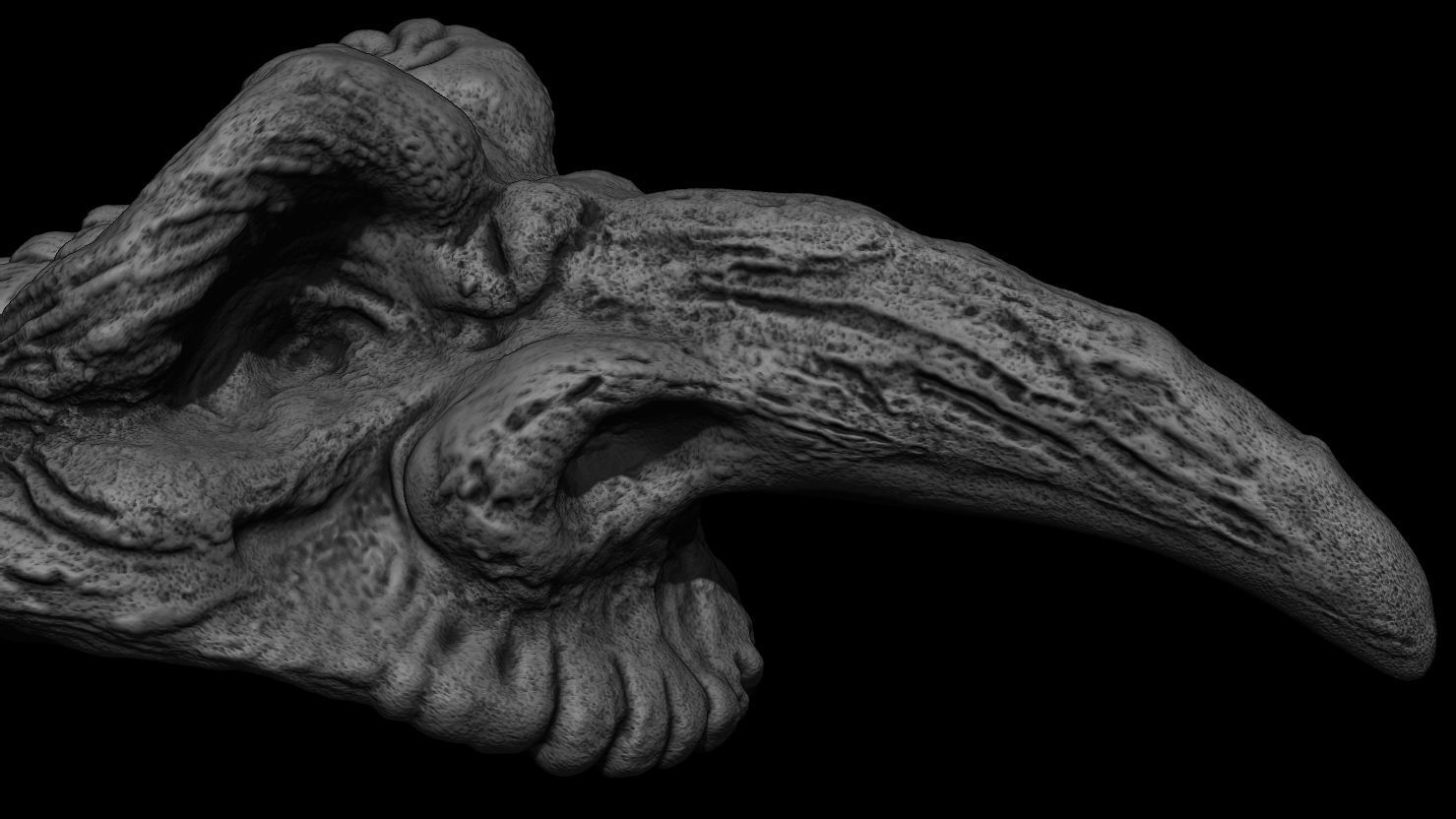 3D PRINTABLE RUSTIC GOBLIN HEADDRESS HELMET 3D print model_12