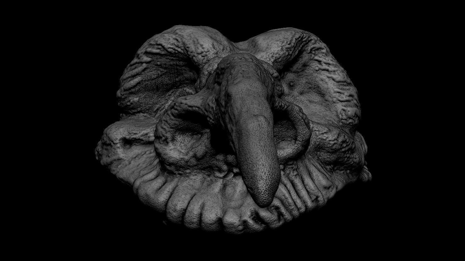 3D PRINTABLE RUSTIC GOBLIN HEADDRESS HELMET 3D print model_2