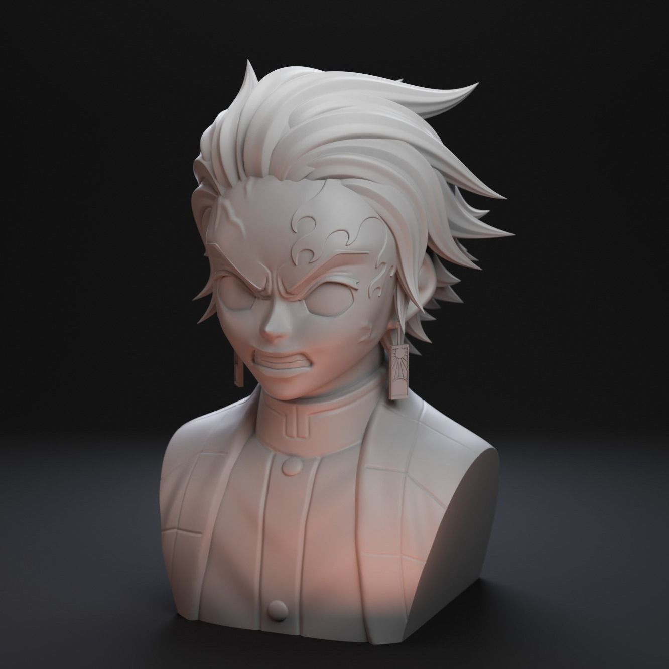 Tanjiro Bust 3D print model_3
