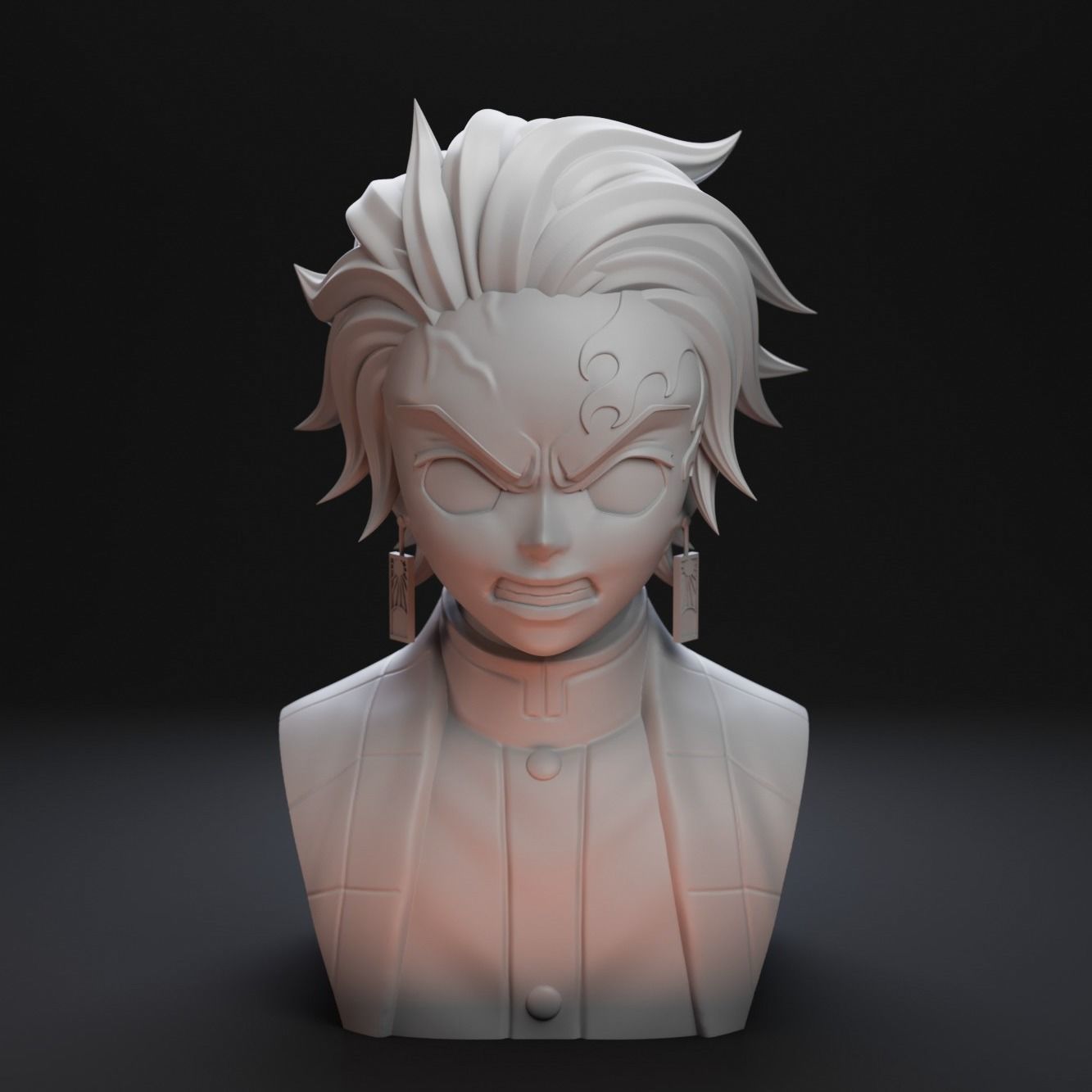 Tanjiro Bust 3D print model_1
