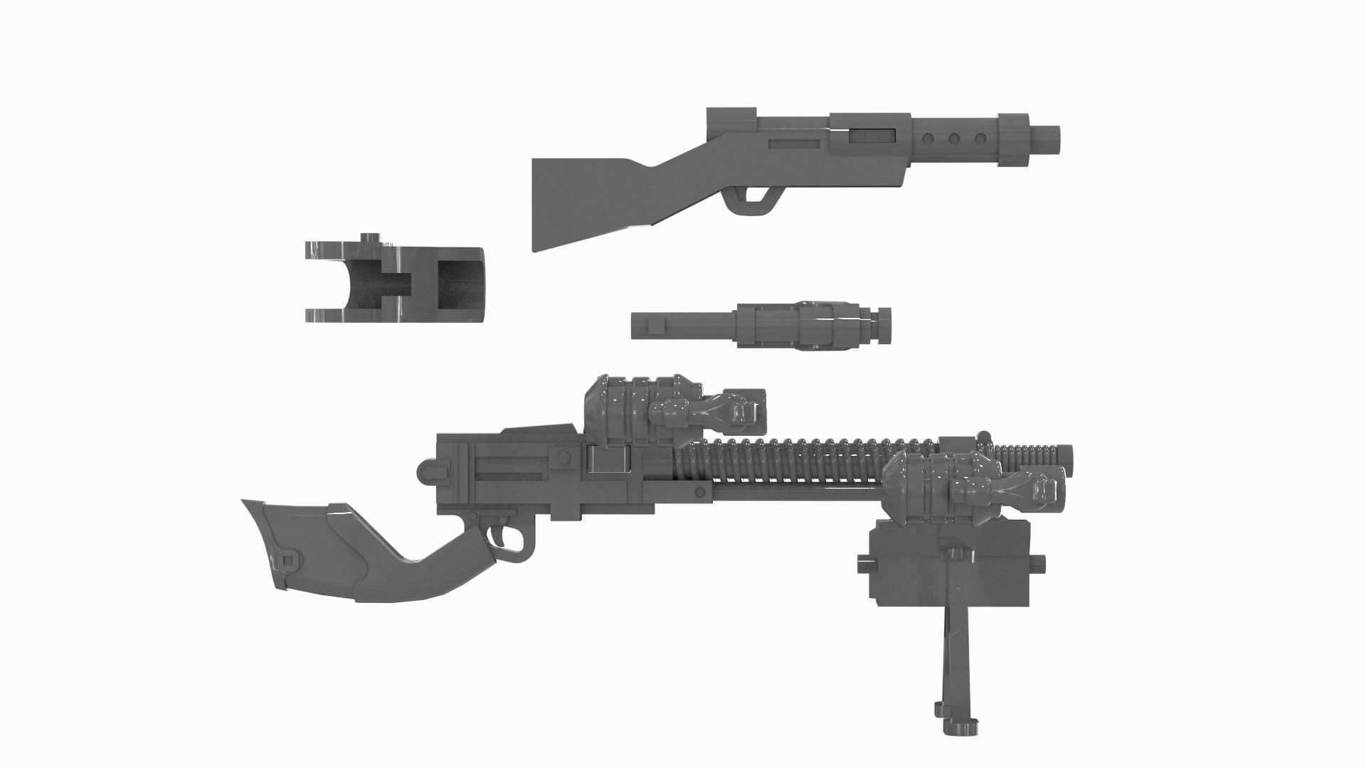 Lego Weapon Collections 3D model_6