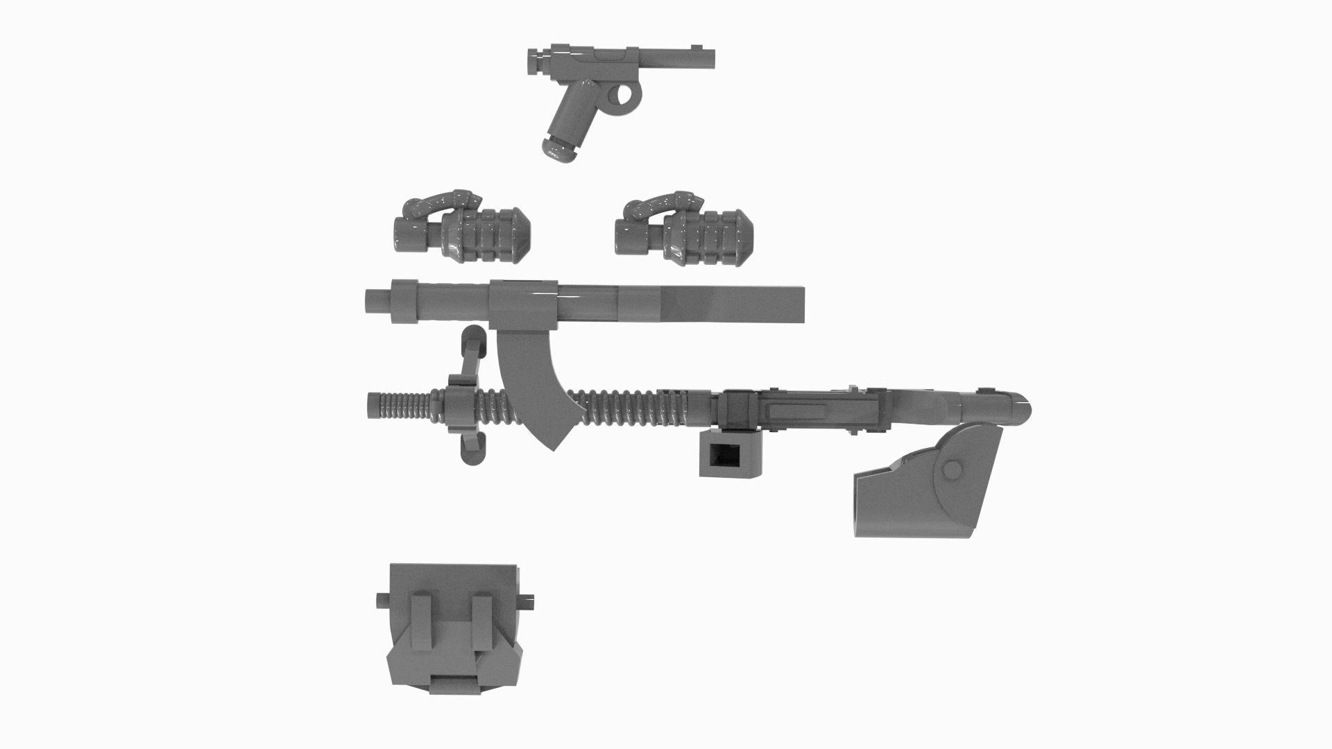 Lego Weapon Collections 3D model_9