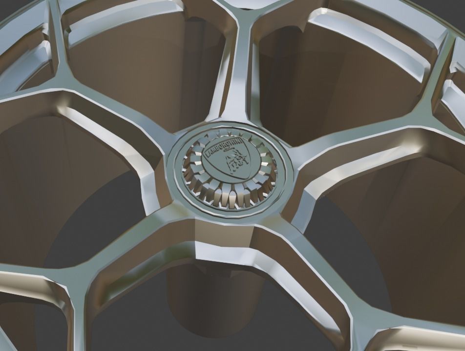 Huracan Performante Spyder OEM Wheels 3D Print Ready 3D print model_1