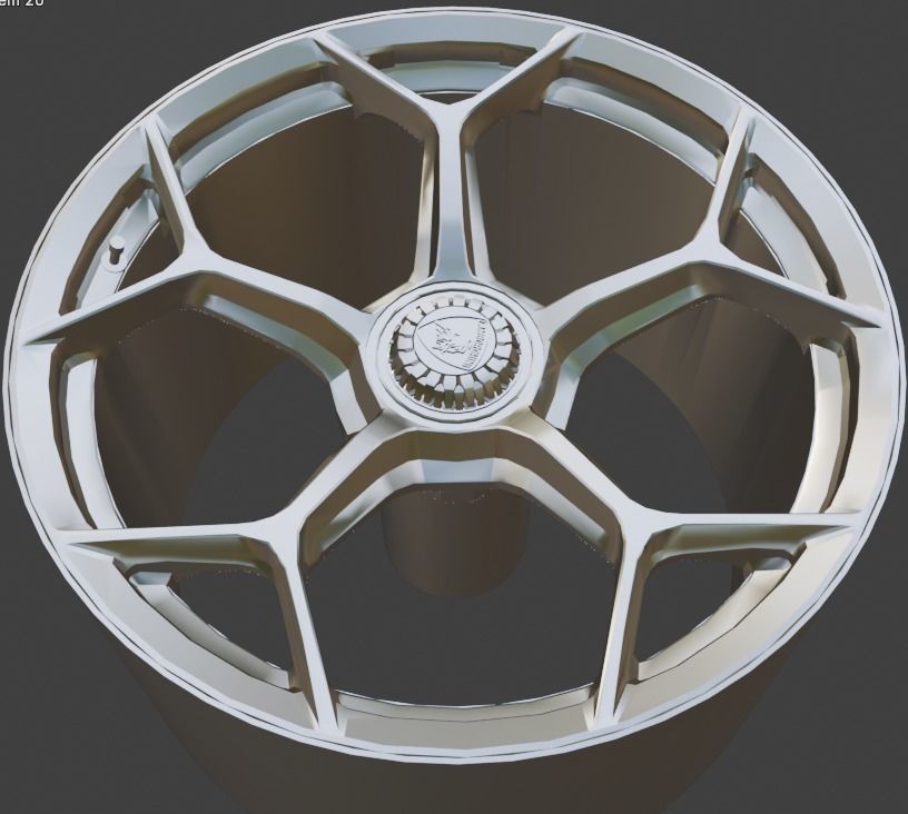 Huracan Performante Spyder OEM Wheels 3D Print Ready 3D print model_2