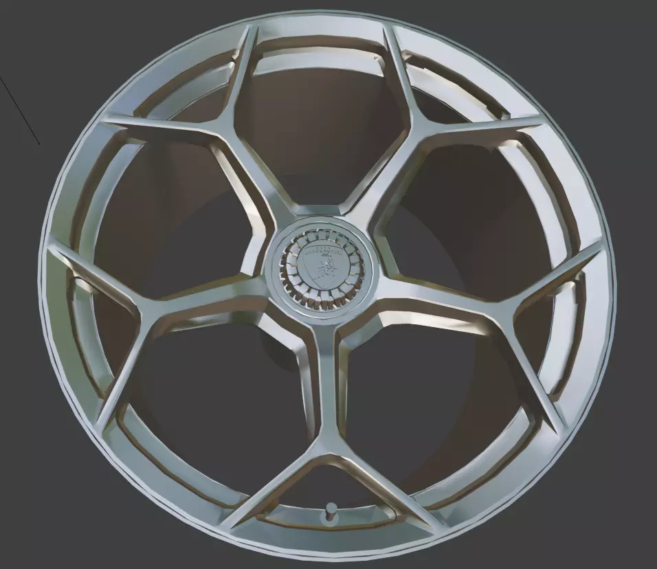 Huracan Performante Spyder OEM Wheels 3D Print Ready 3D print model_0