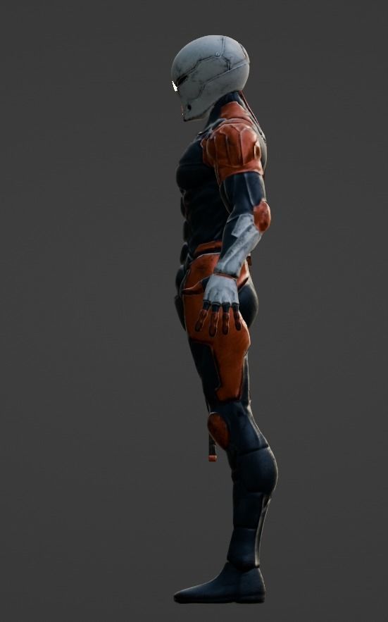 Gray Fox - Game Ready Low-poly 3D model_6