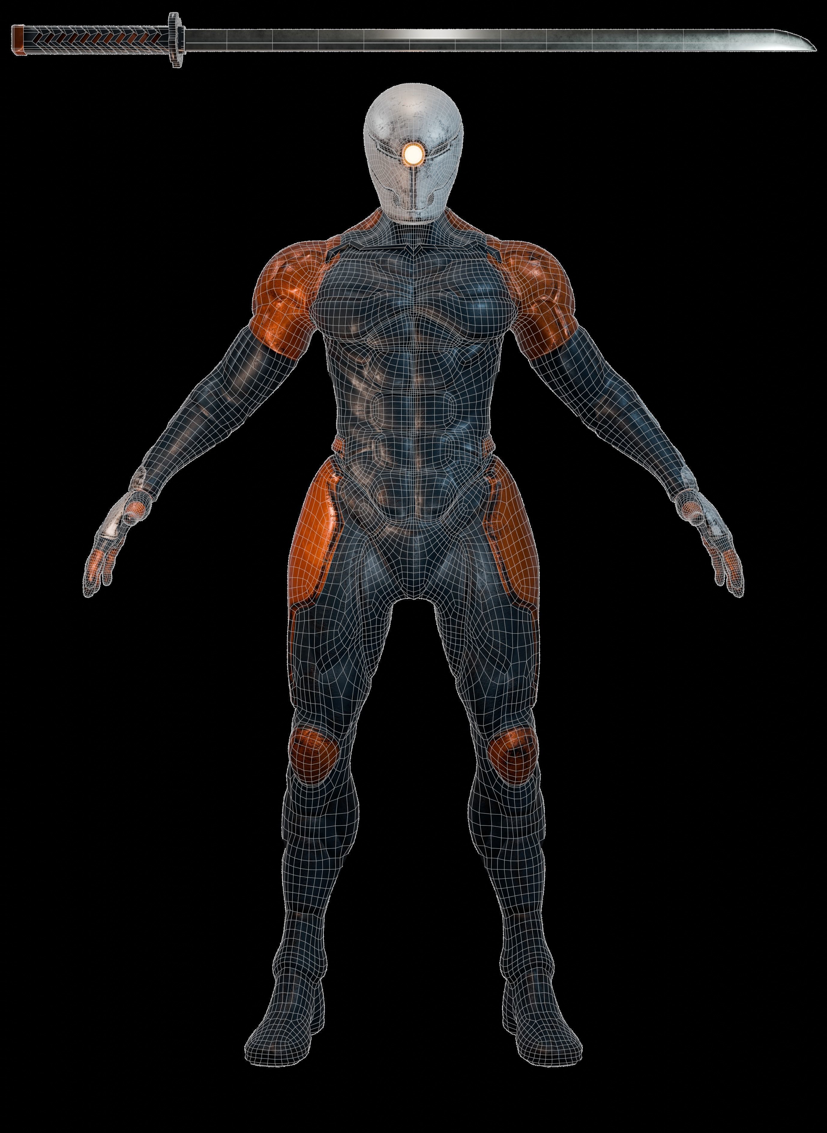 Gray Fox - Game Ready Low-poly 3D model_2