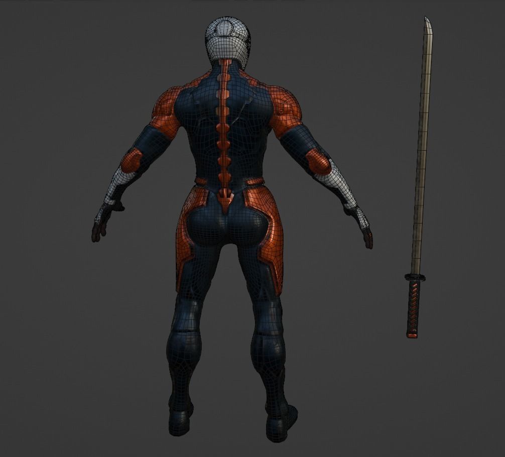 Gray Fox - Game Ready Low-poly 3D model_5