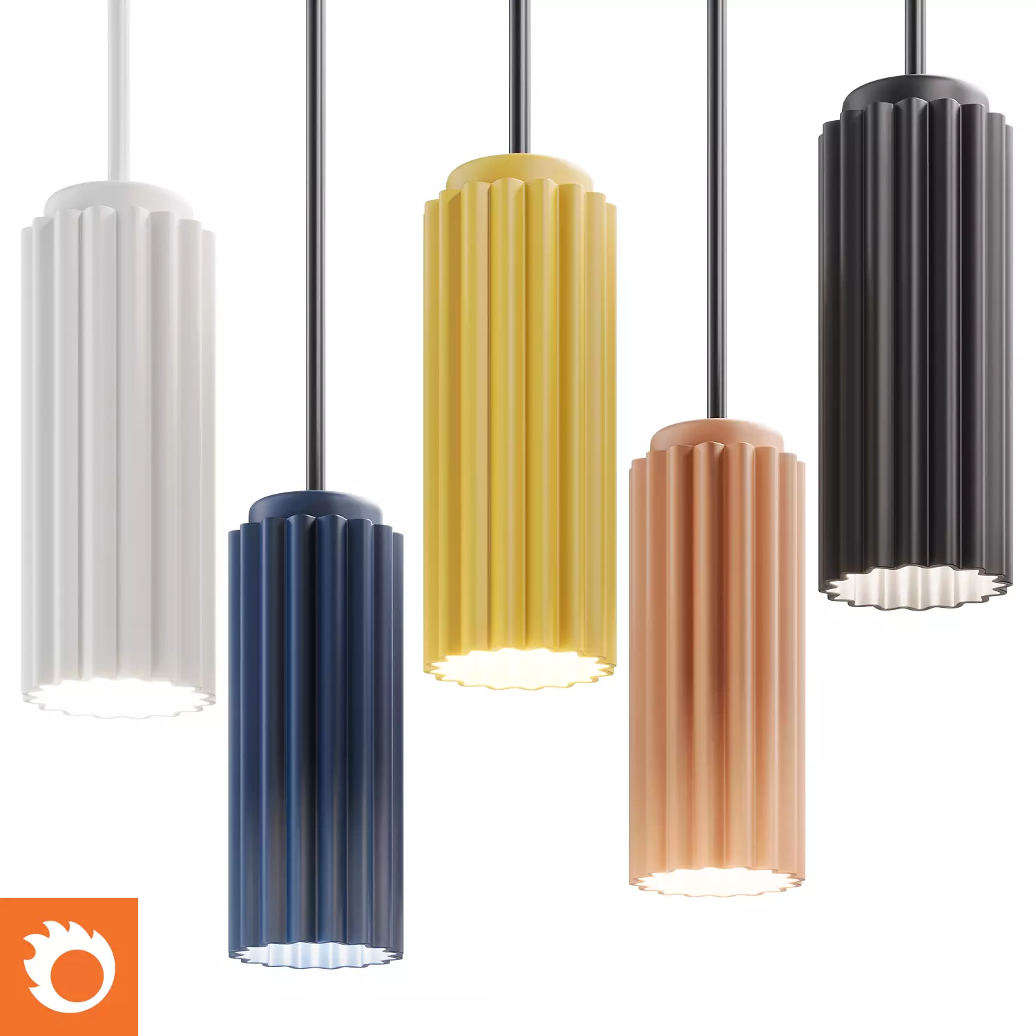 Hanging LED Bedside Lamp 3D model