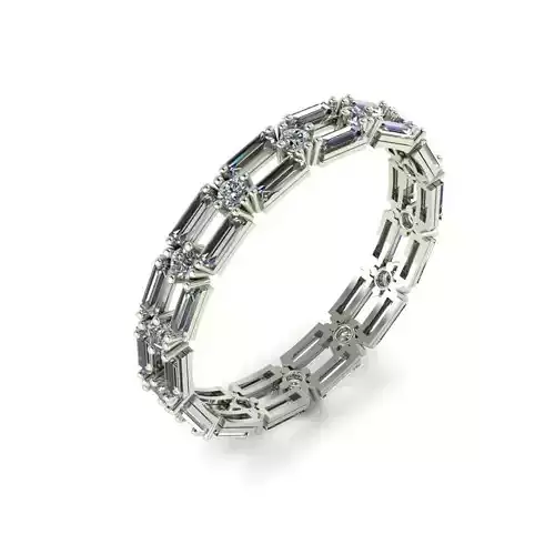 Women diamond ring set 3d