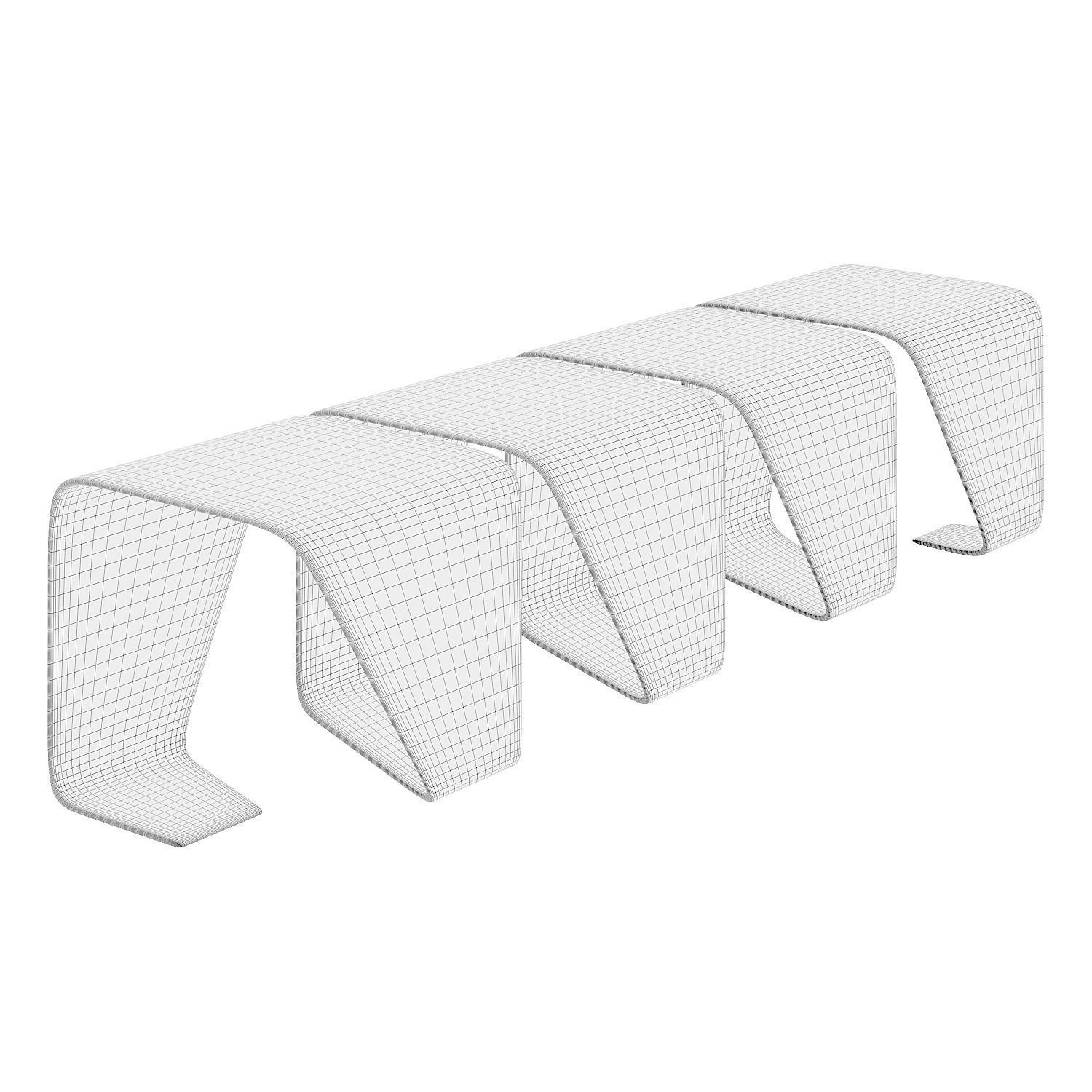 DNA bench by Vinchiguerra 3D model_4