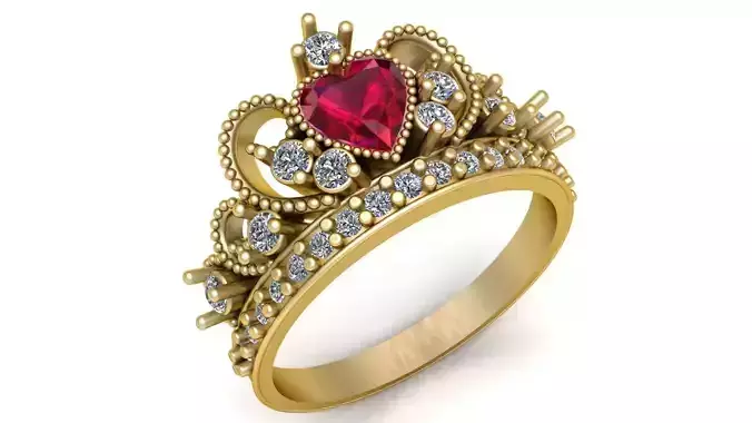 Engagement Ring For Women 3d Printable Model