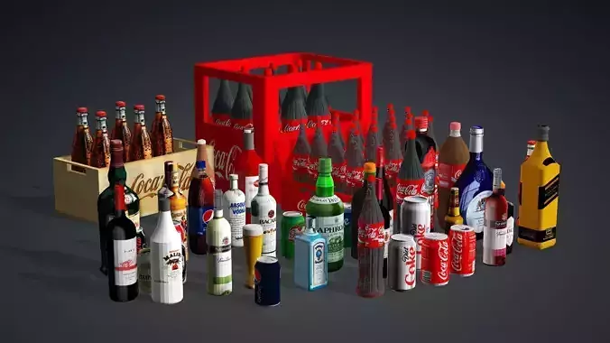 Bebidas Drinks set for iclone