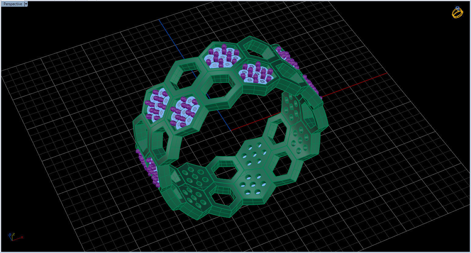 Honeycomb Ring with Round Diamond 3D print model_41