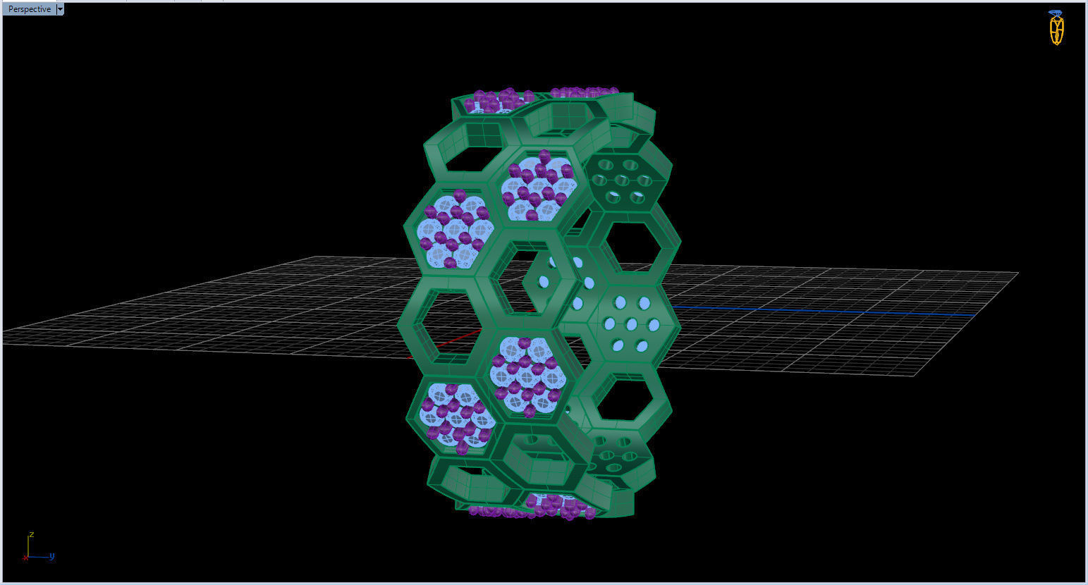 Honeycomb Ring with Round Diamond 3D print model_51