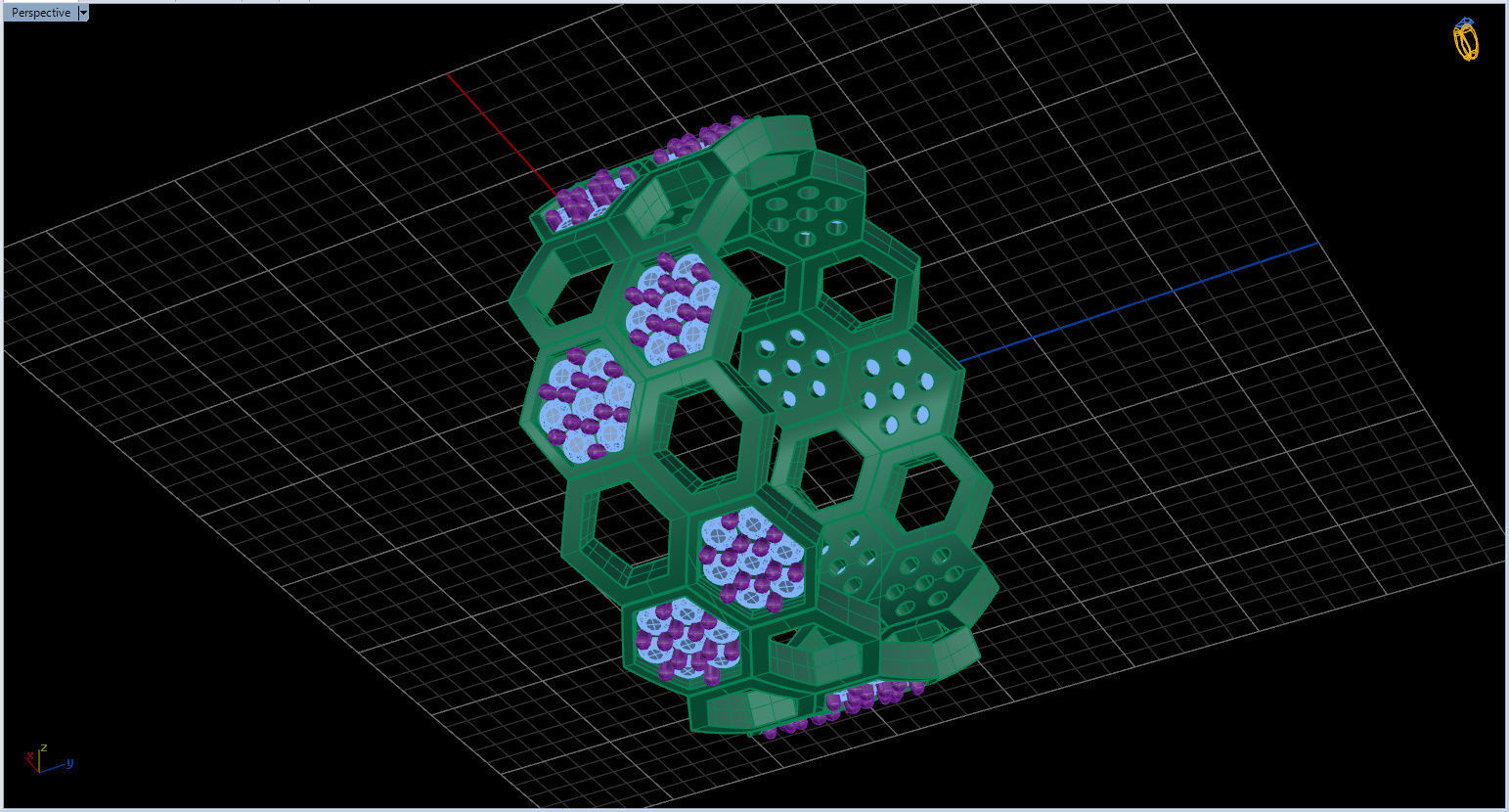 Honeycomb Ring with Round Diamond 3D print model_54