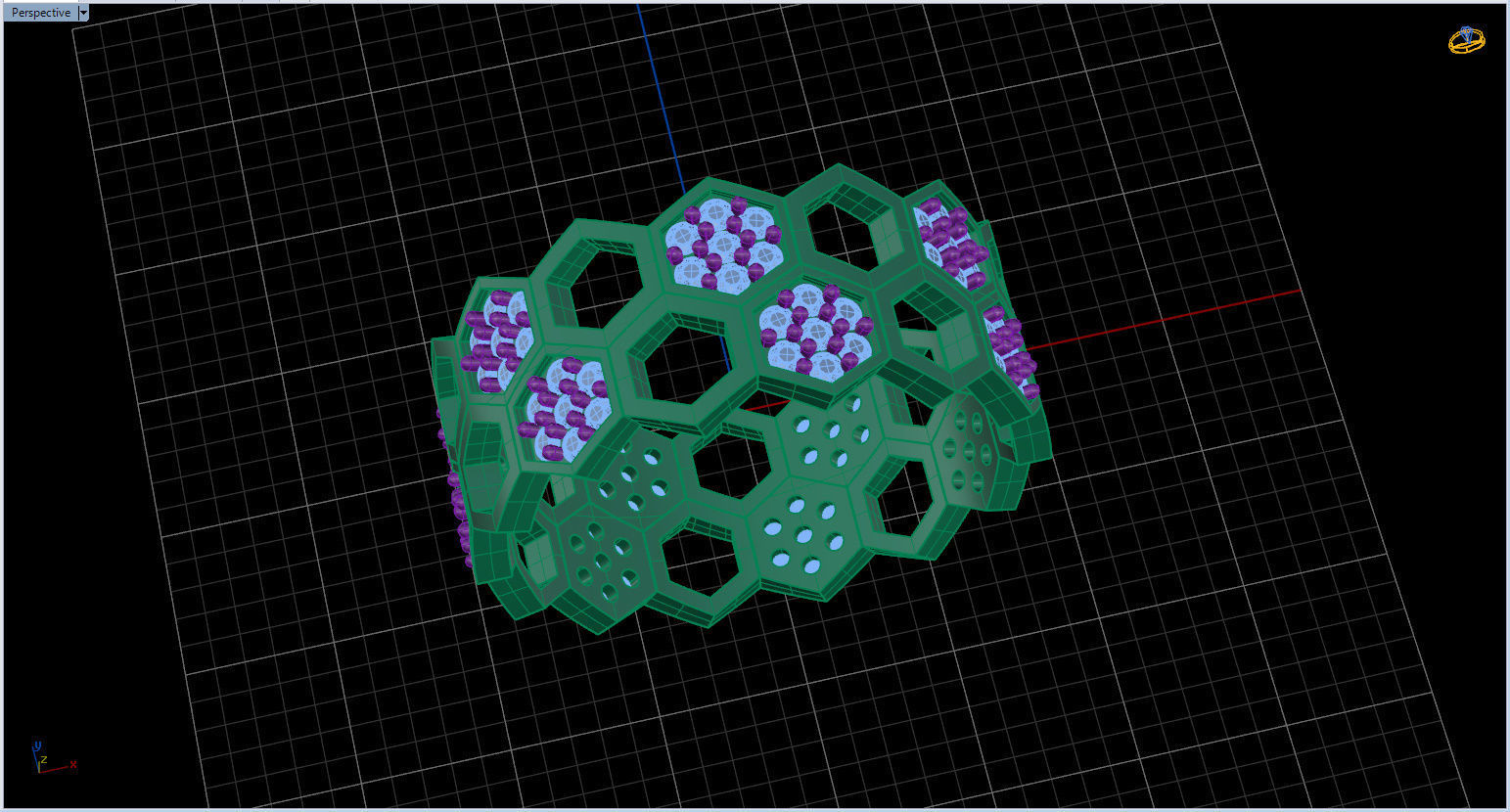 Honeycomb Ring with Round Diamond 3D print model_38