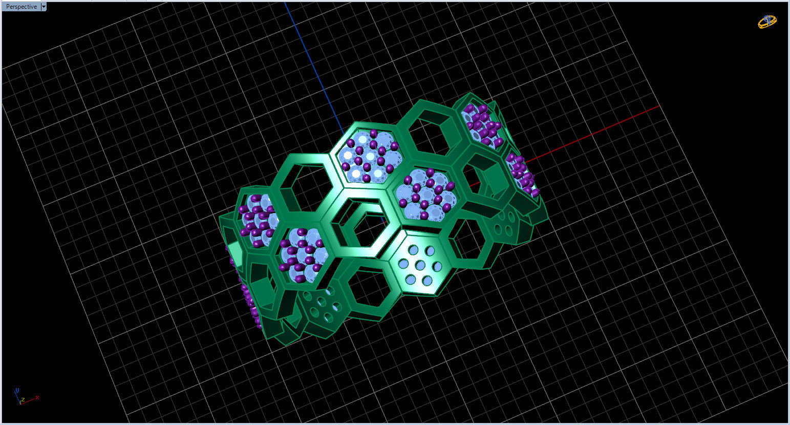 Honeycomb Ring with Round Diamond 3D print model_9