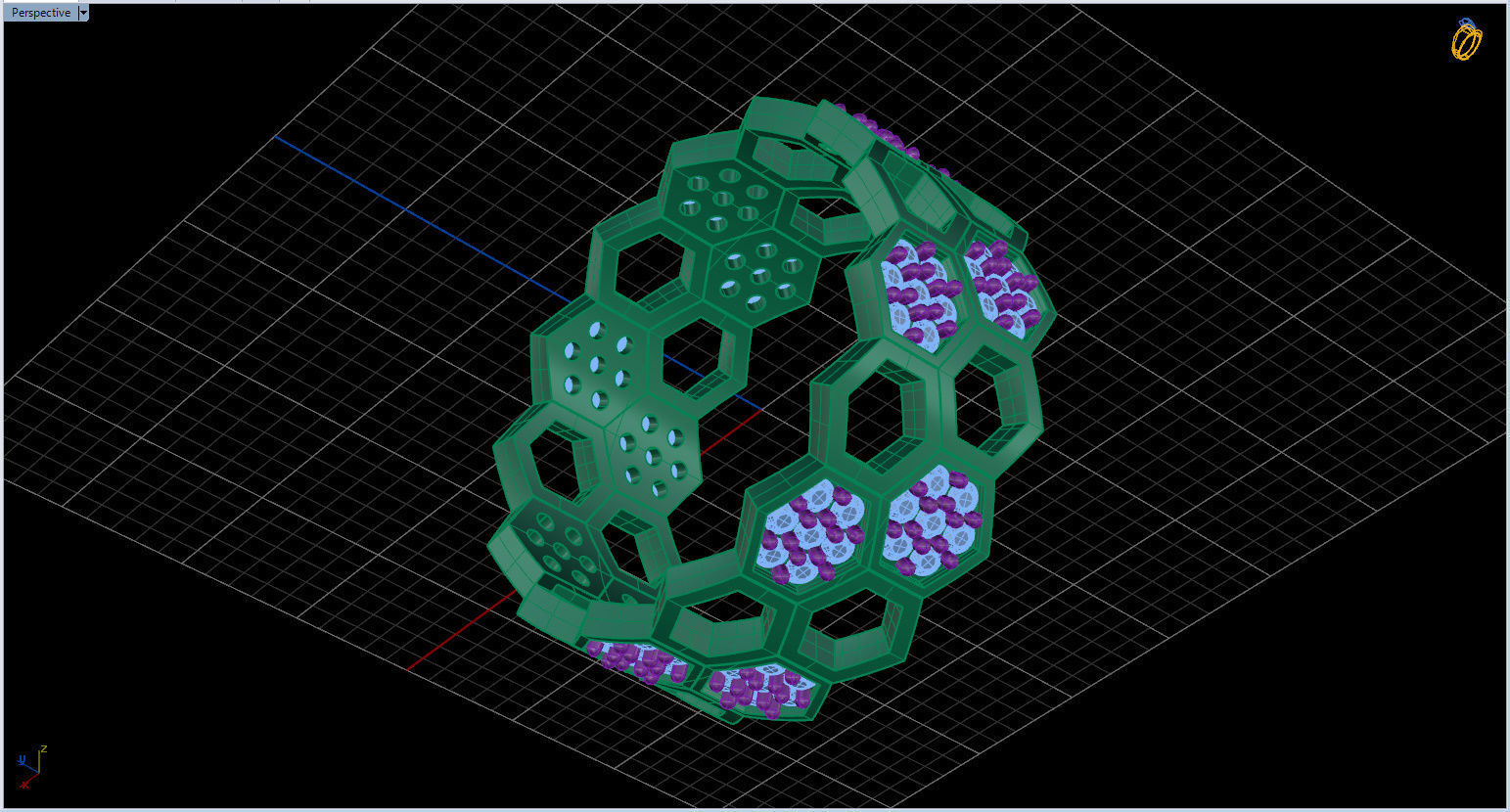 Honeycomb Ring with Round Diamond 3D print model_55