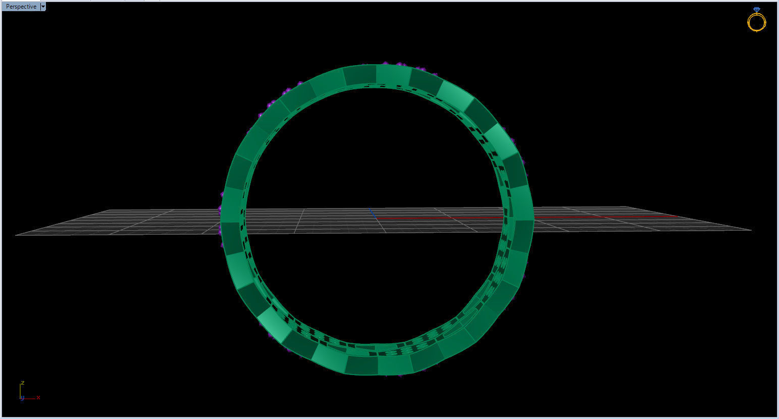 Honeycomb Ring with Round Diamond 3D print model_30