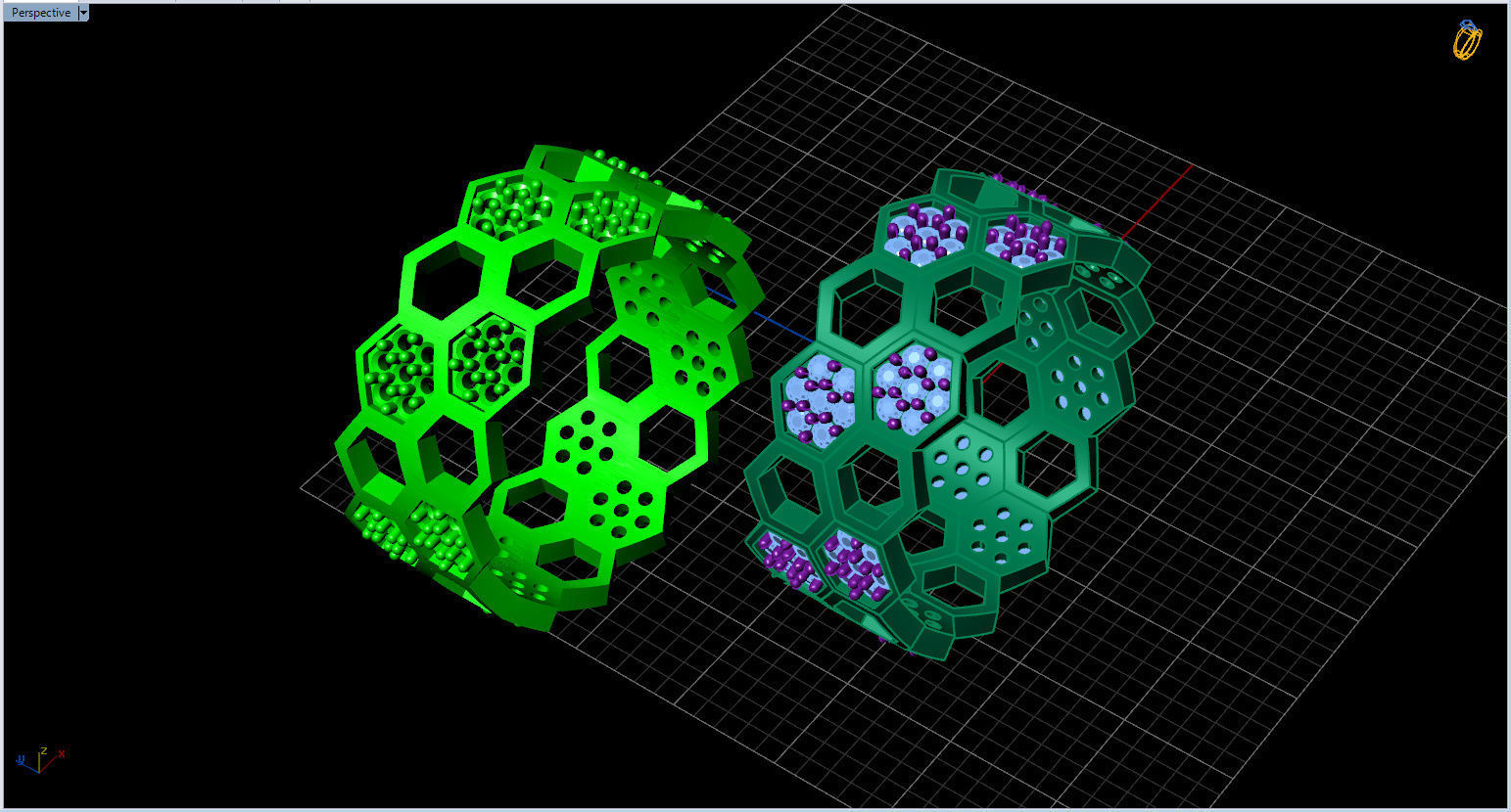 Honeycomb Ring with Round Diamond 3D print model_2