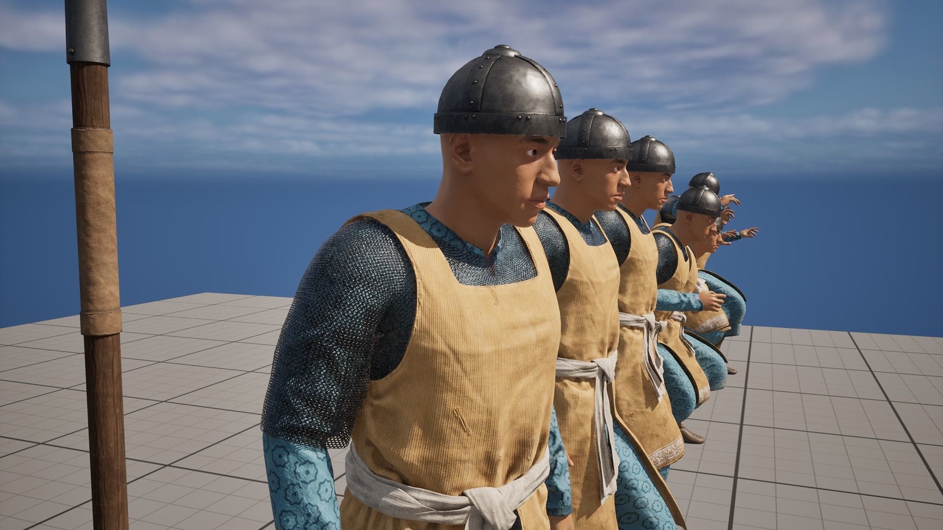 Medieval Southern Warrior Spearman 3D character model Low-poly 3D model_14