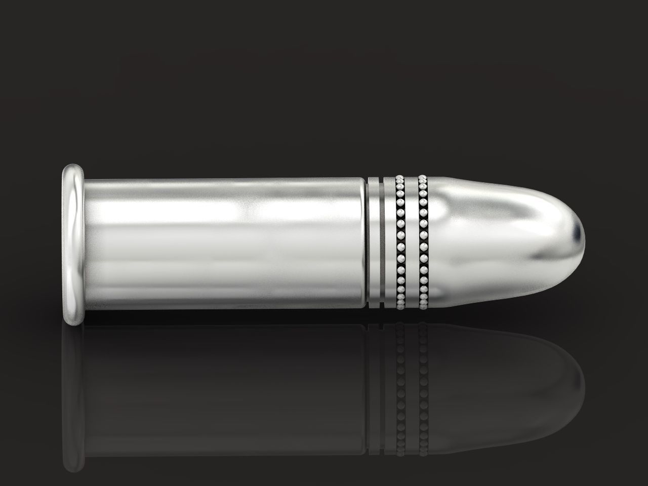 Bullet pendant 1275 3D print model_3