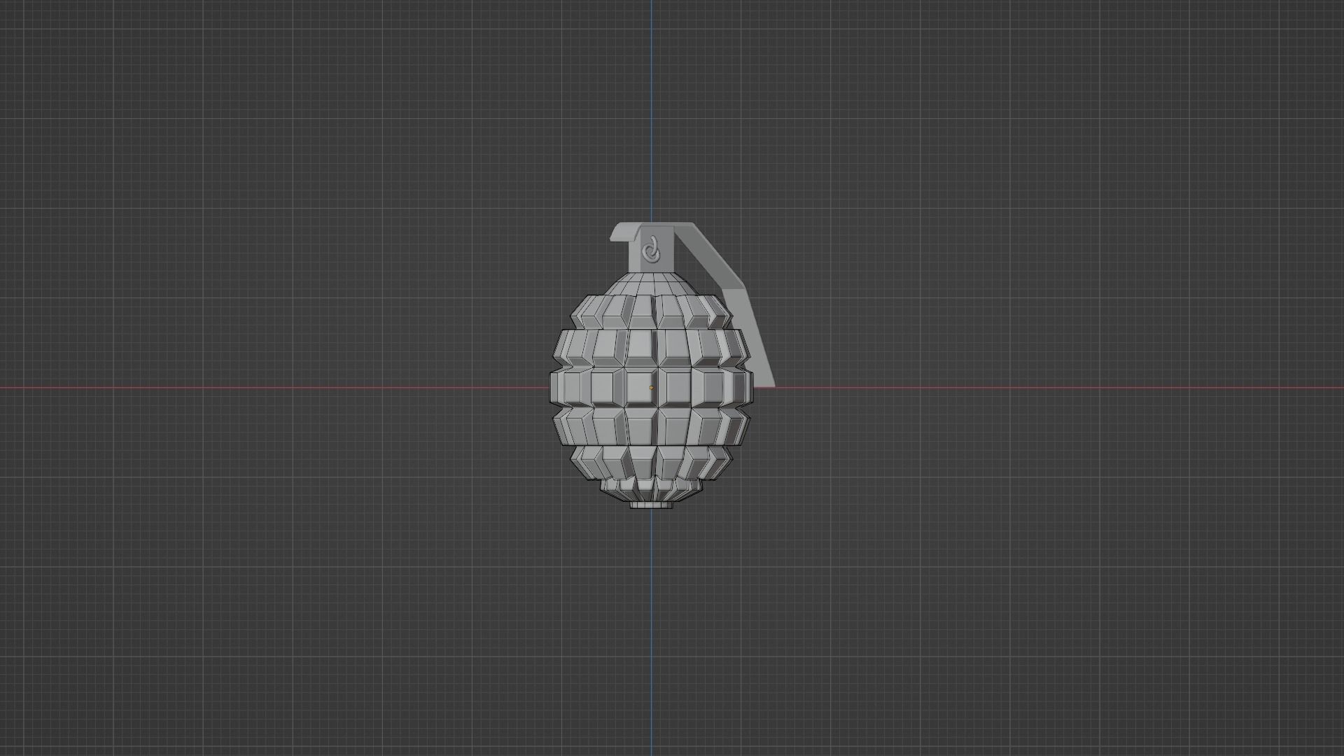 High-Detail 3D Model of Grenade Low-poly 3D model_1