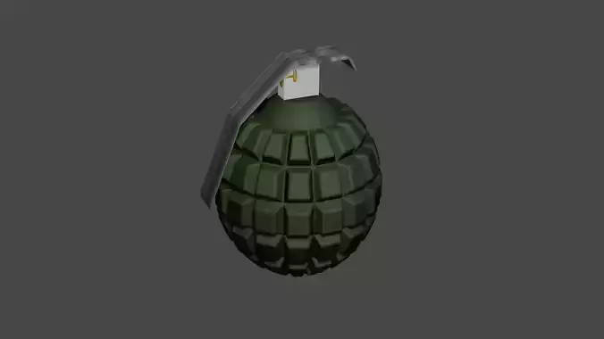 High-Detail 3D Model of Grenade
