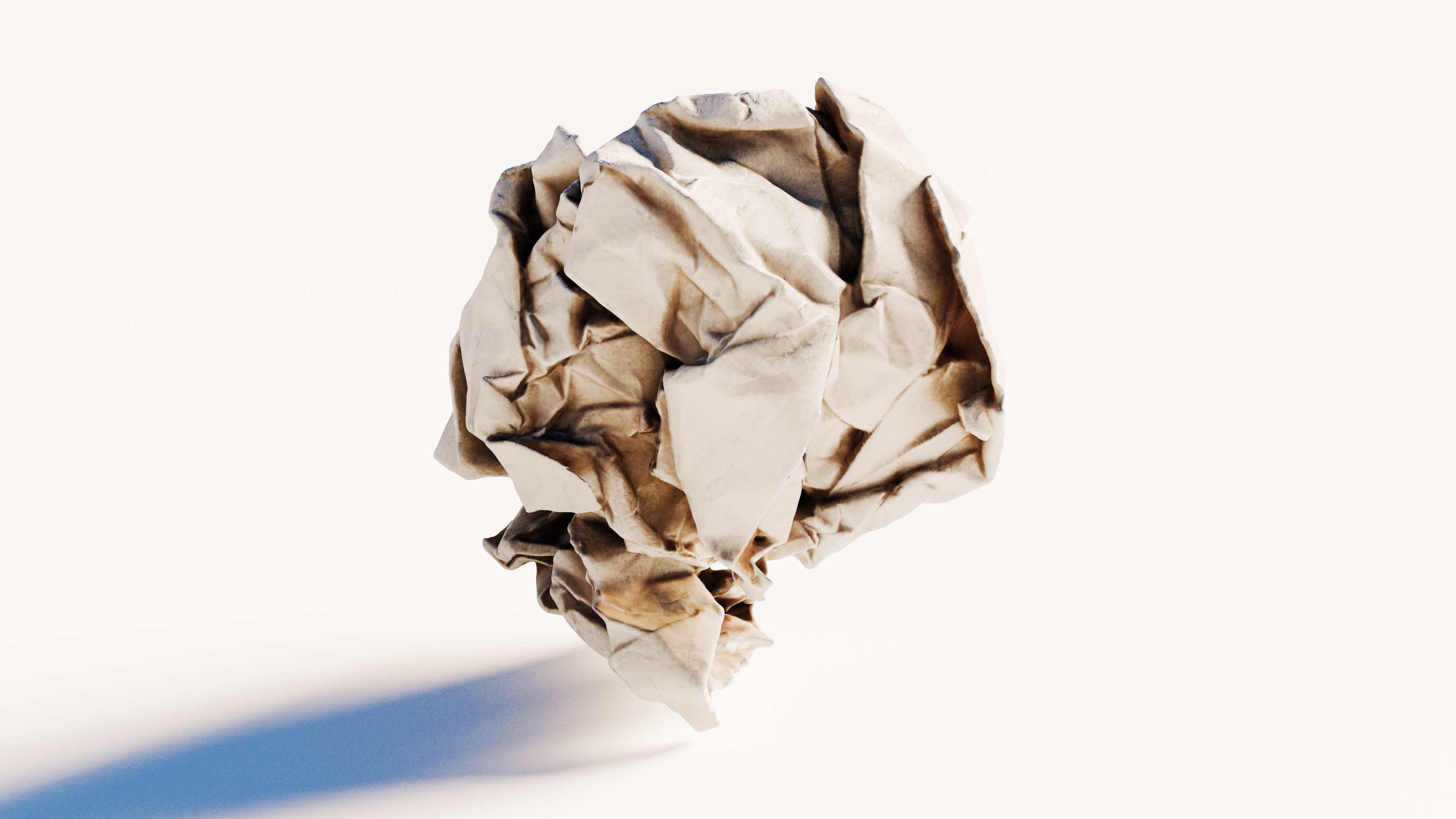 Scanned crumpled paper Low-poly 3D model_6