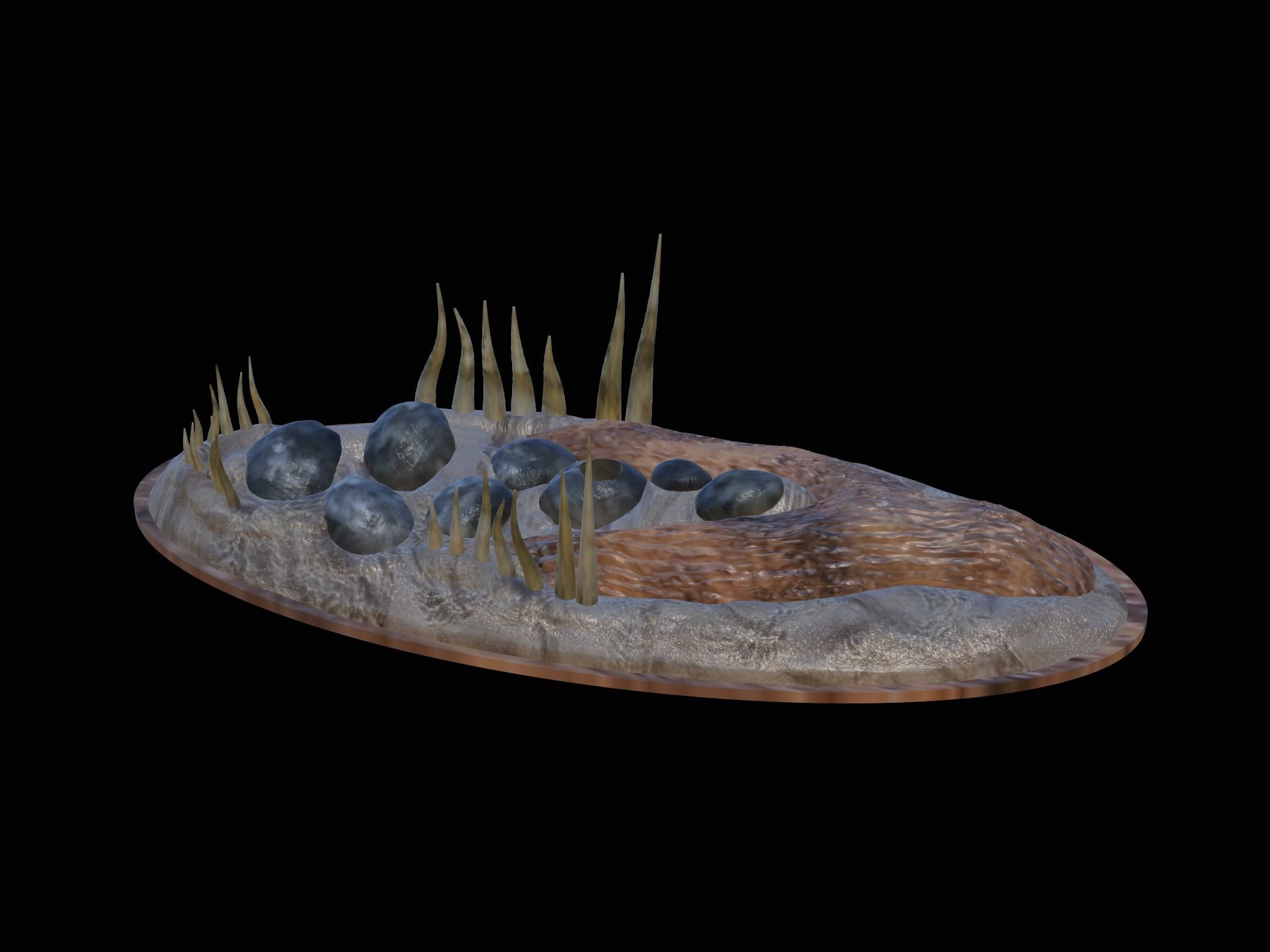 fish zander in motion underwater statue detailed texture  3D print model_7