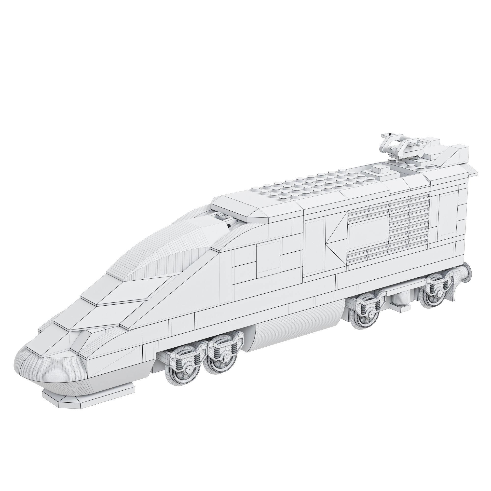 Lego Express Passenger Train 3D model_4