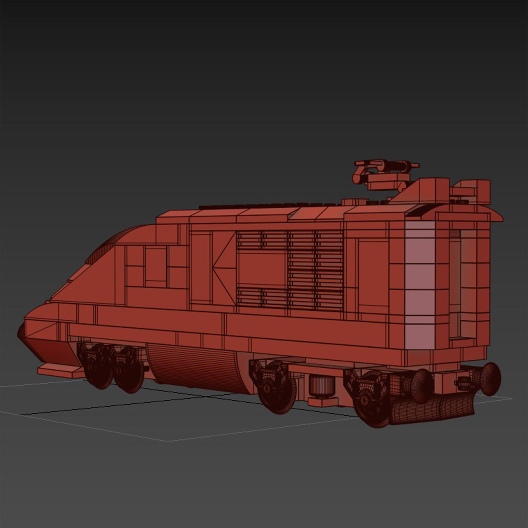 Lego Express Passenger Train 3D model_6