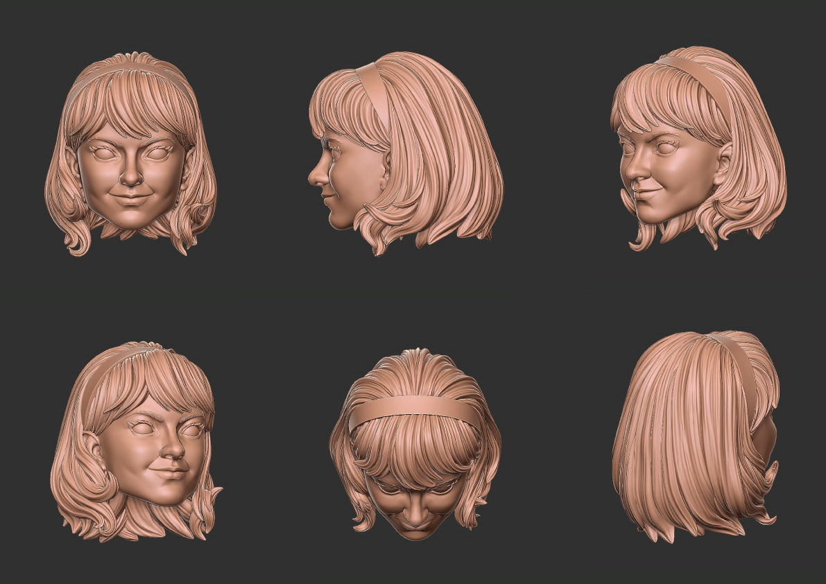 Gwen Stacy Head 3D print model_9