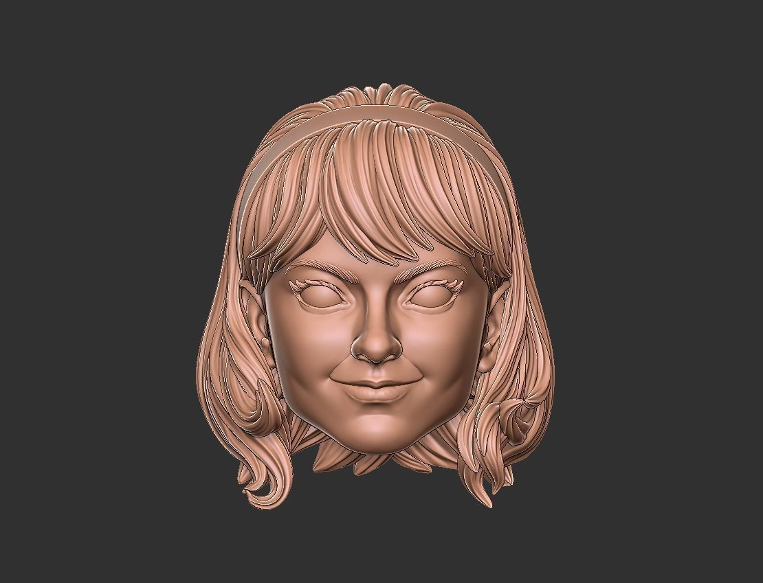 Gwen Stacy Head 3D print model_1