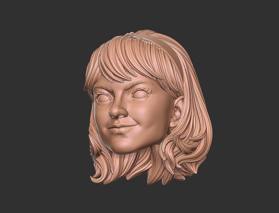 Gwen Stacy Head 3D print model_7