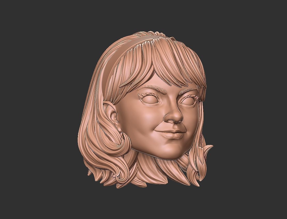 Gwen Stacy Head 3D print model_5