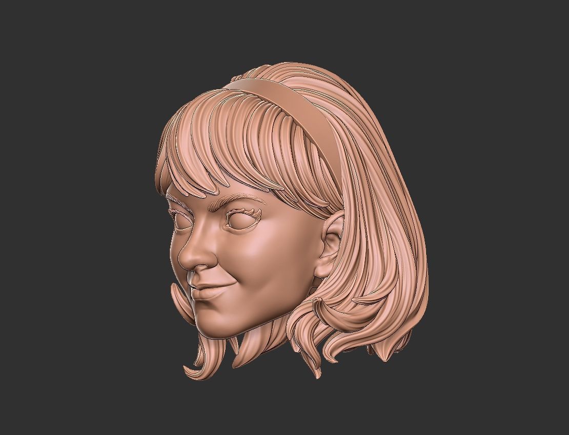 Gwen Stacy Head 3D print model_2