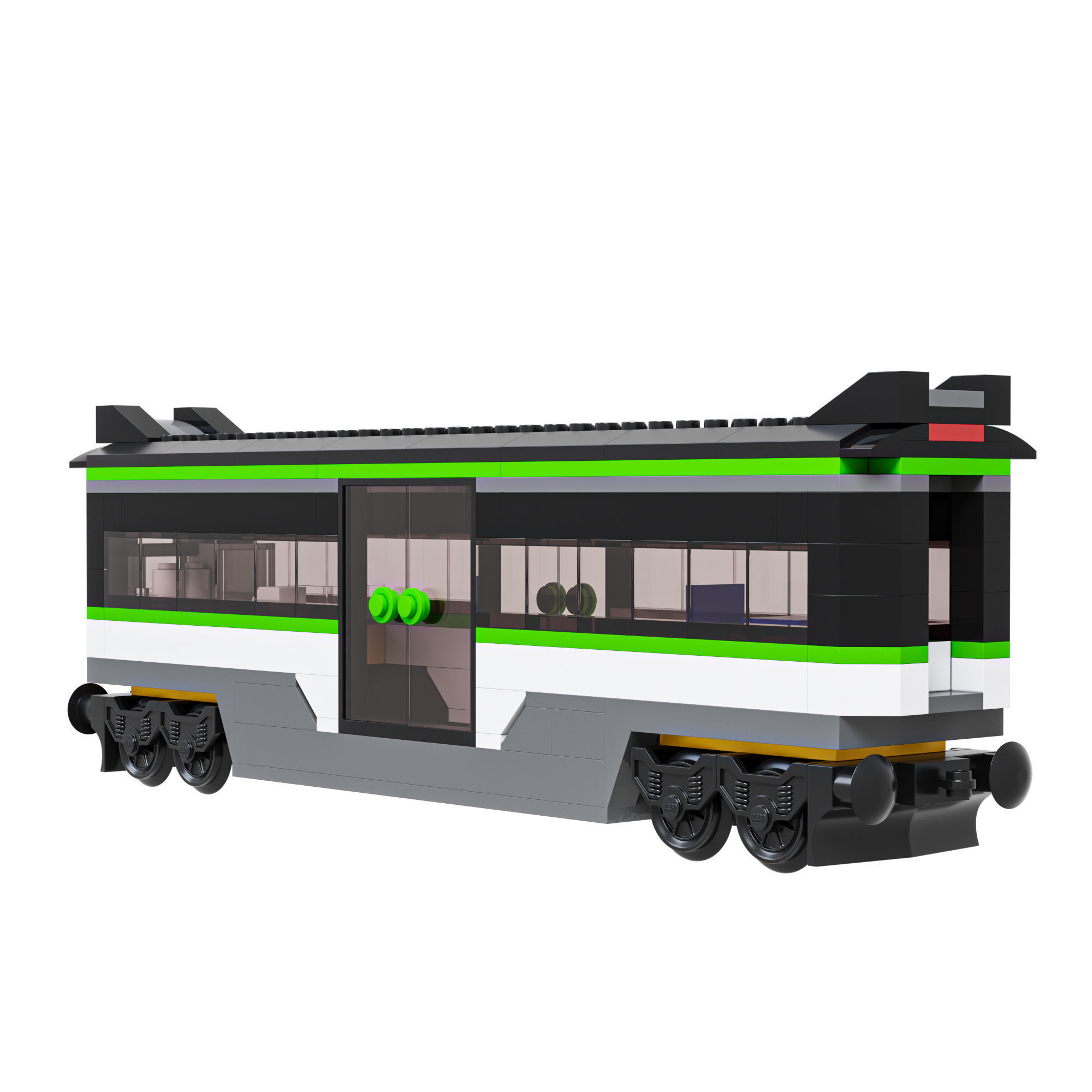 Lego Express Passenger Vagone 3D model_2