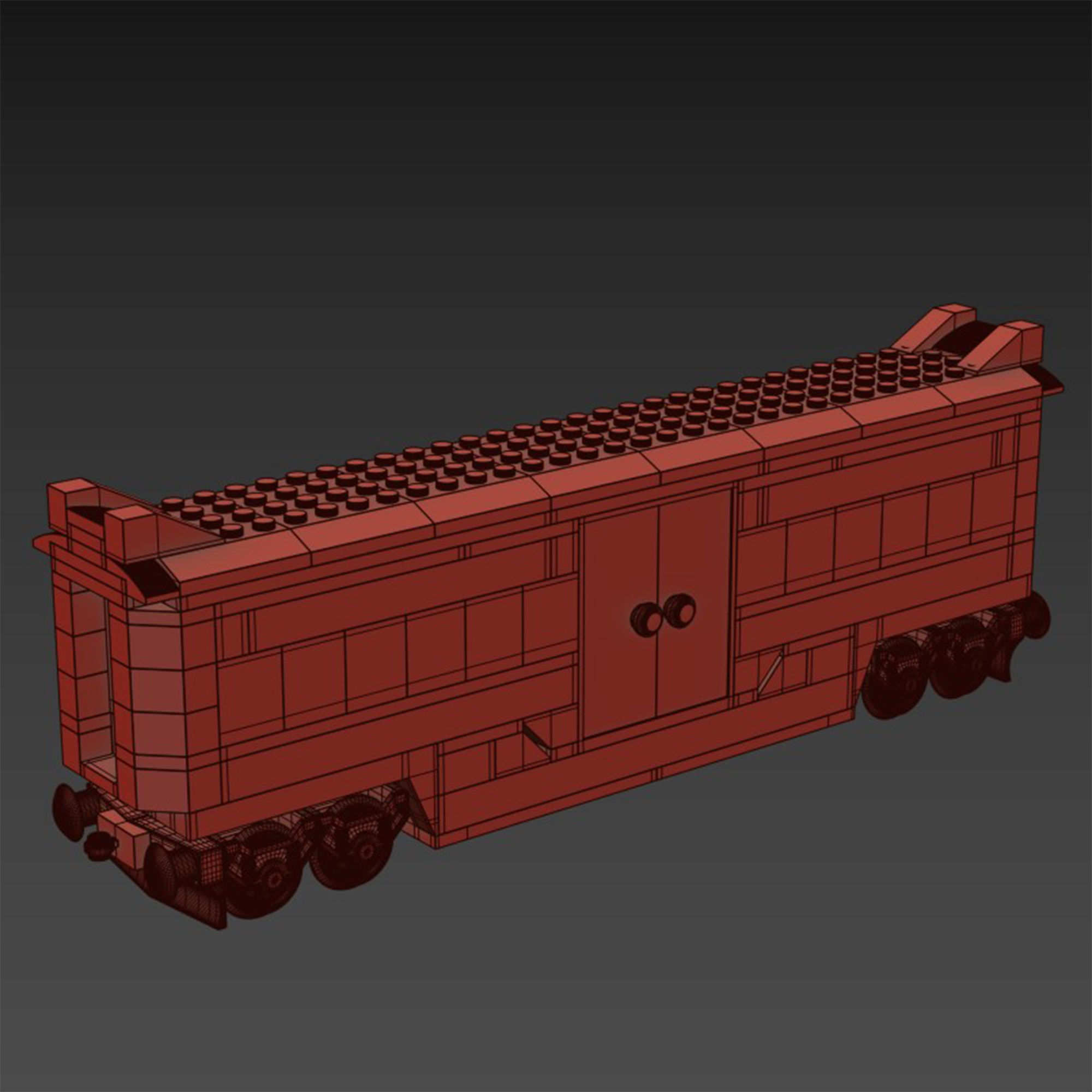 Lego Express Passenger Vagone 3D model_5