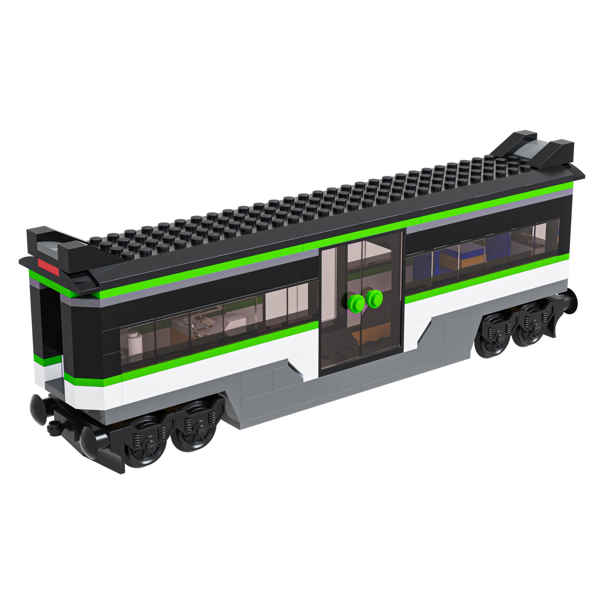 Lego Express Passenger Vagone 3D model_1