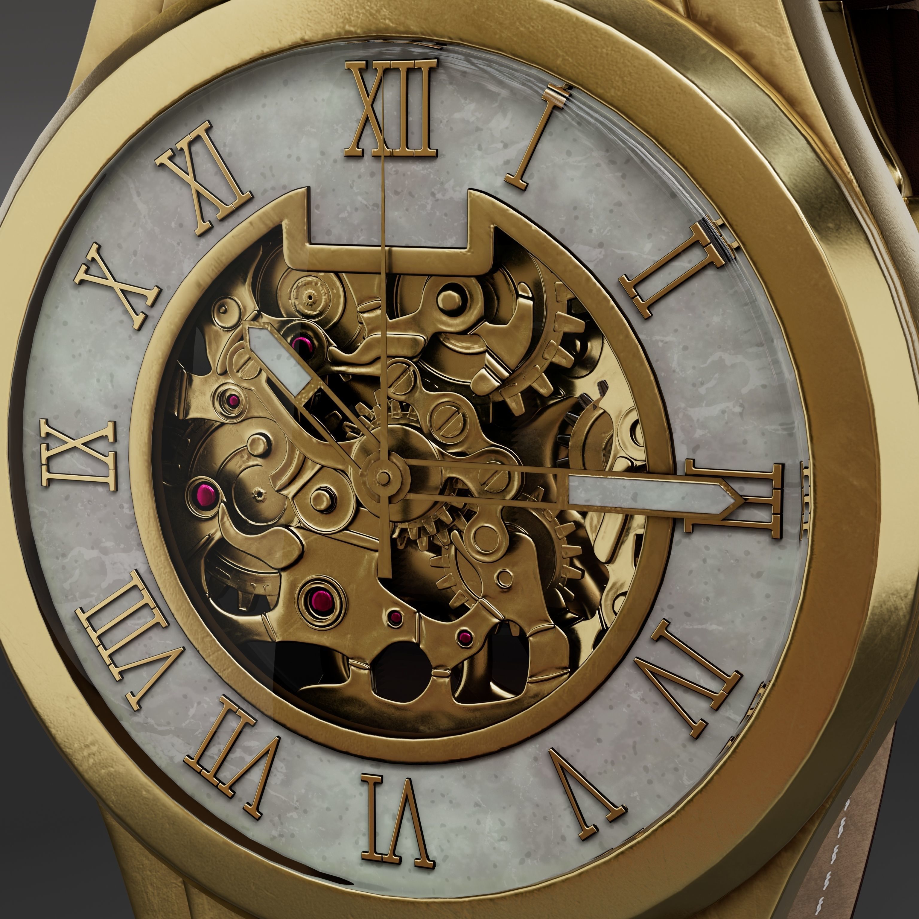 High-Quality 3D Wrist Watch Model 3D model_1