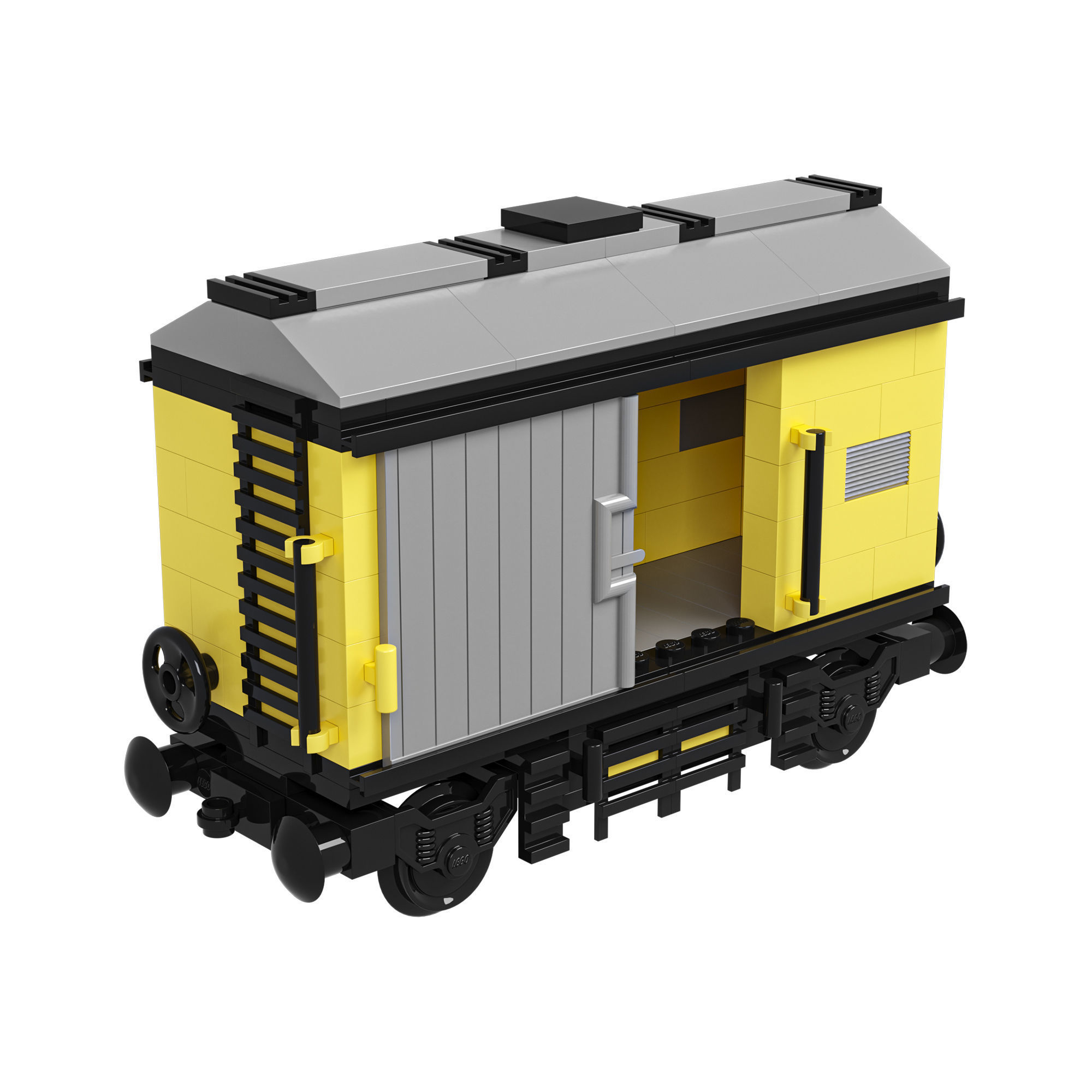 Lego Small Freight Wagon 3D model_1