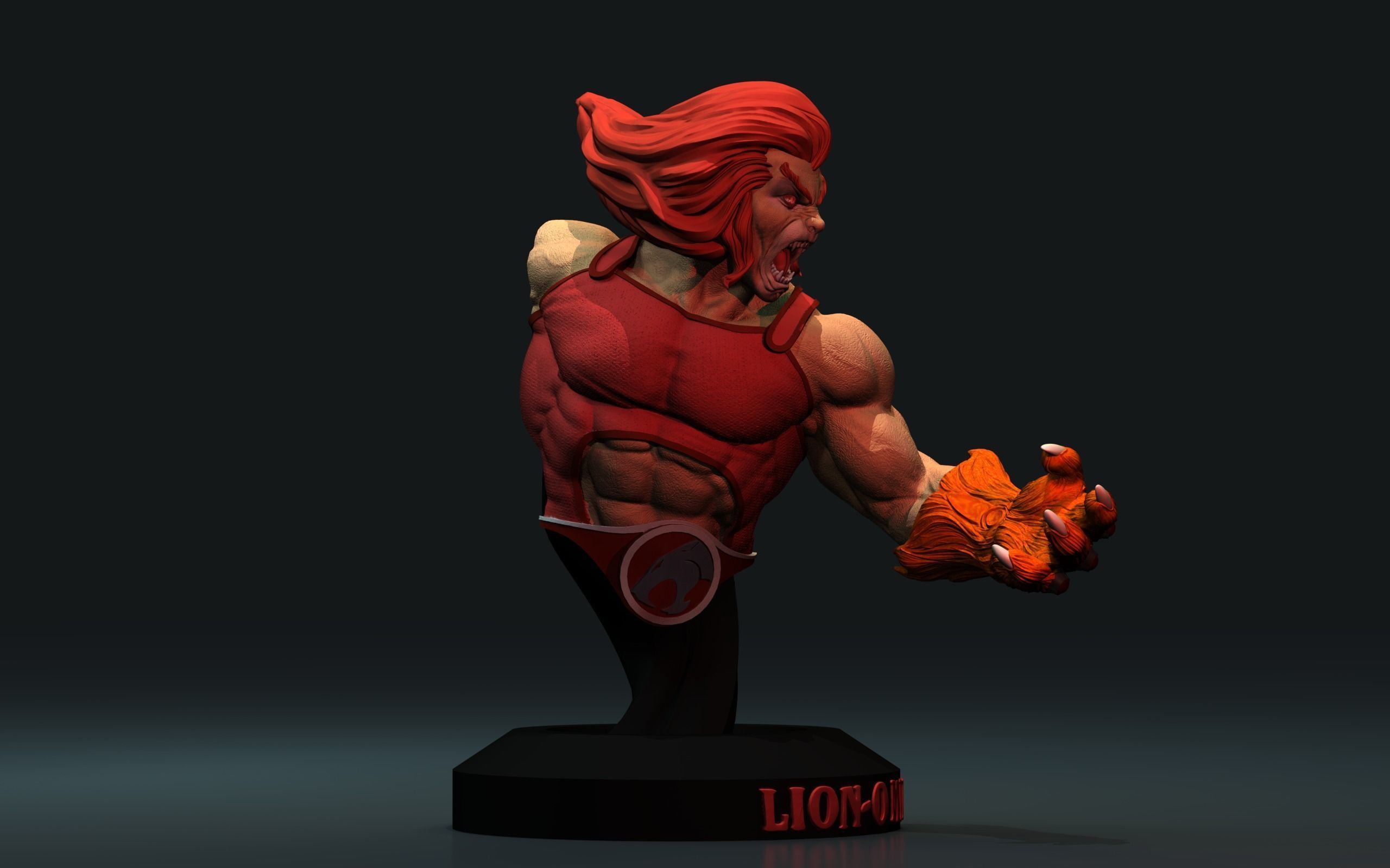 LionO Mirror Thundercats STL 3d printing Collectibles 3D print model_12