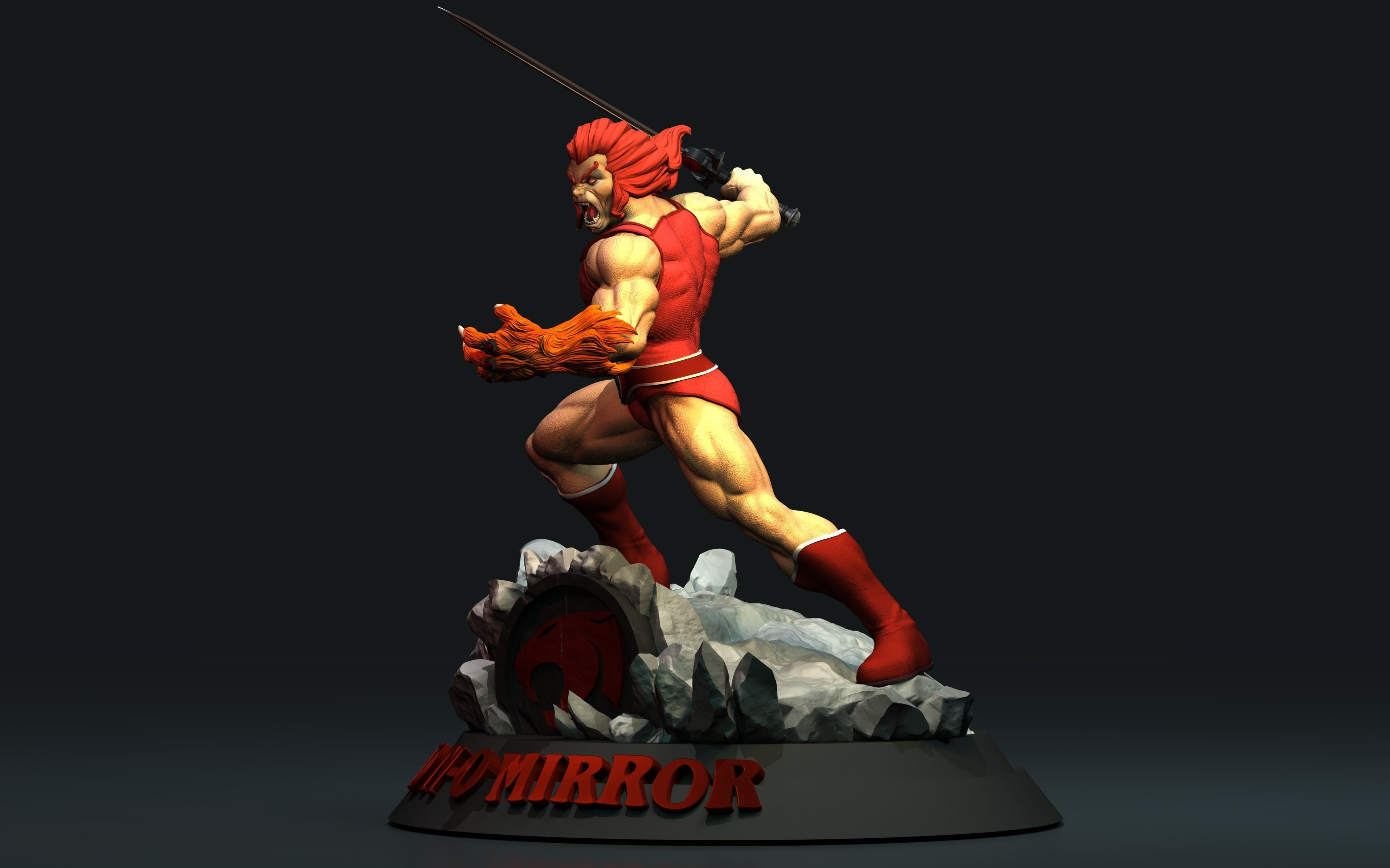 LionO Mirror Thundercats STL 3d printing Collectibles 3D print model_2