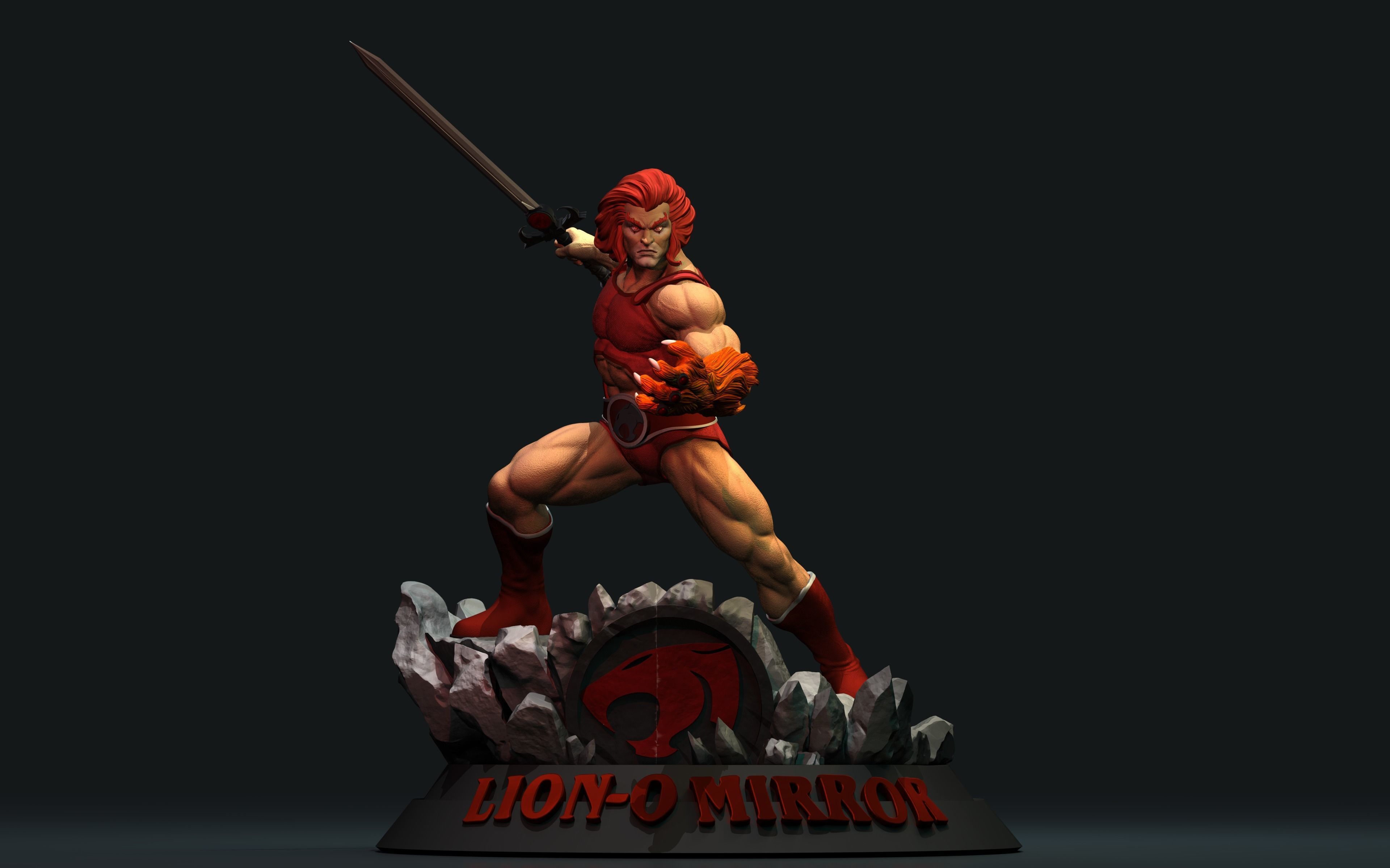 LionO Mirror Thundercats STL 3d printing Collectibles 3D print model_5