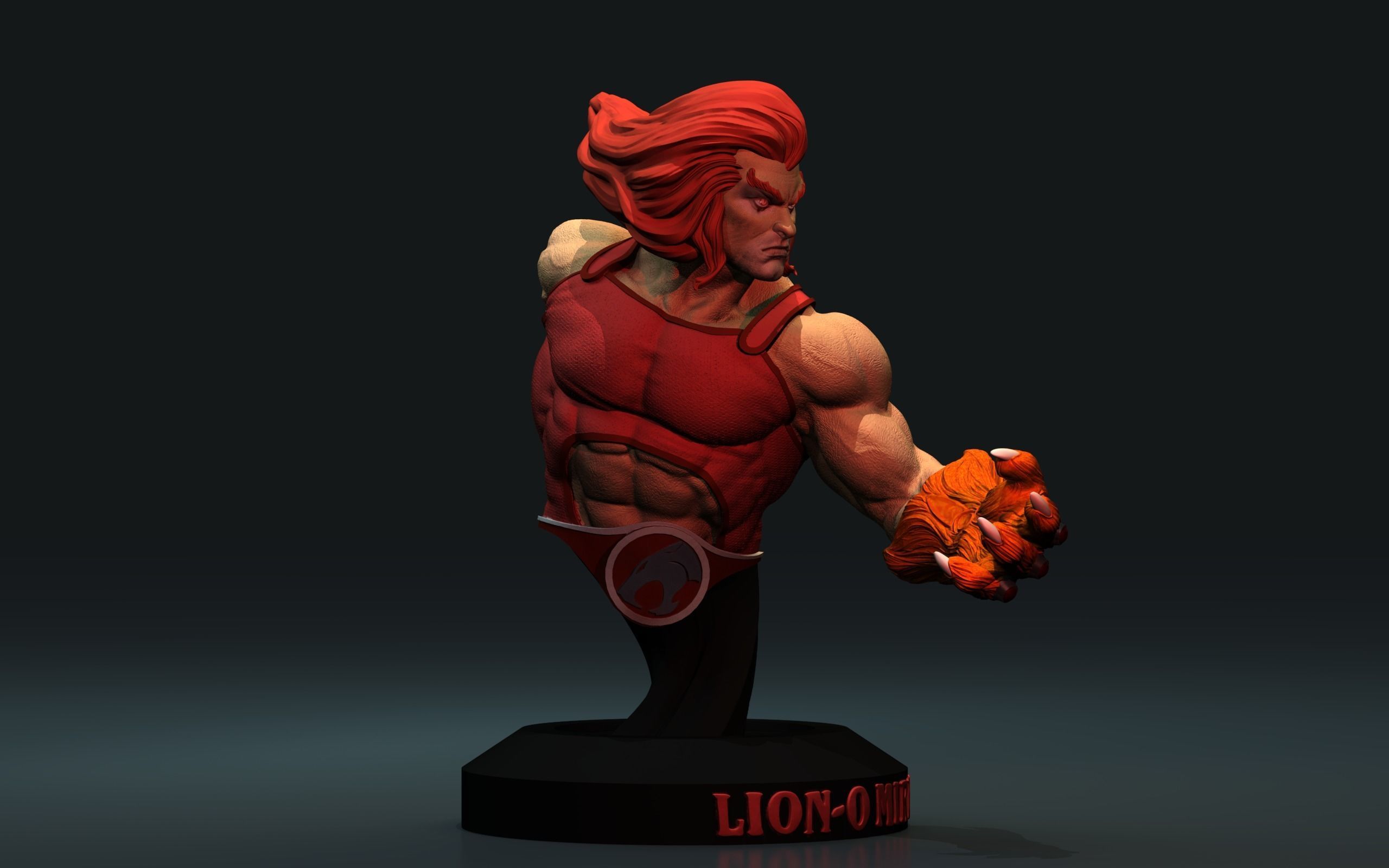LionO Mirror Thundercats STL 3d printing Collectibles 3D print model_9