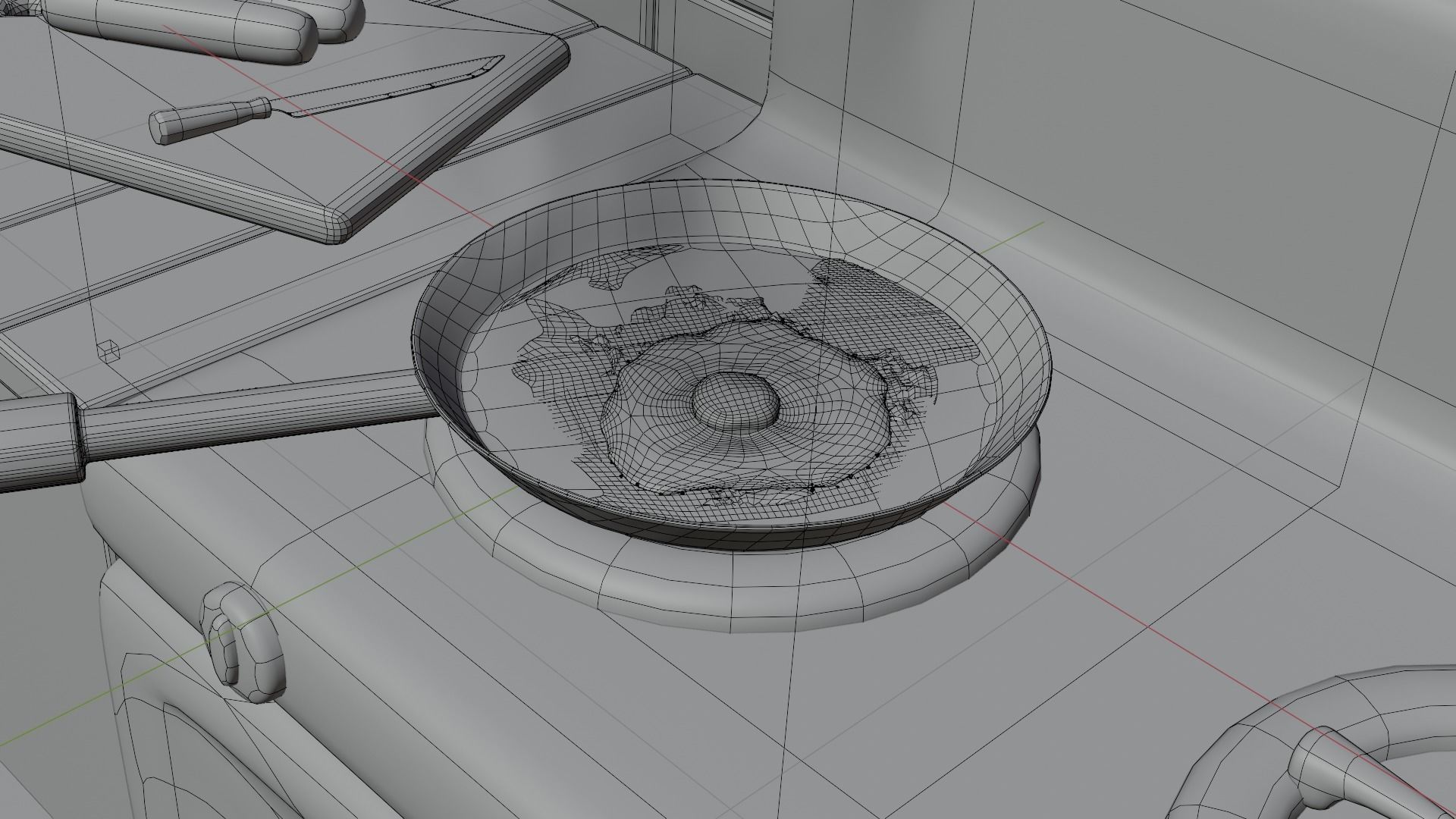 Fried egg 3D model_4