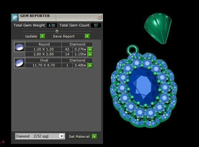 beautyful Ruby and daimond pandent 3D print model_15