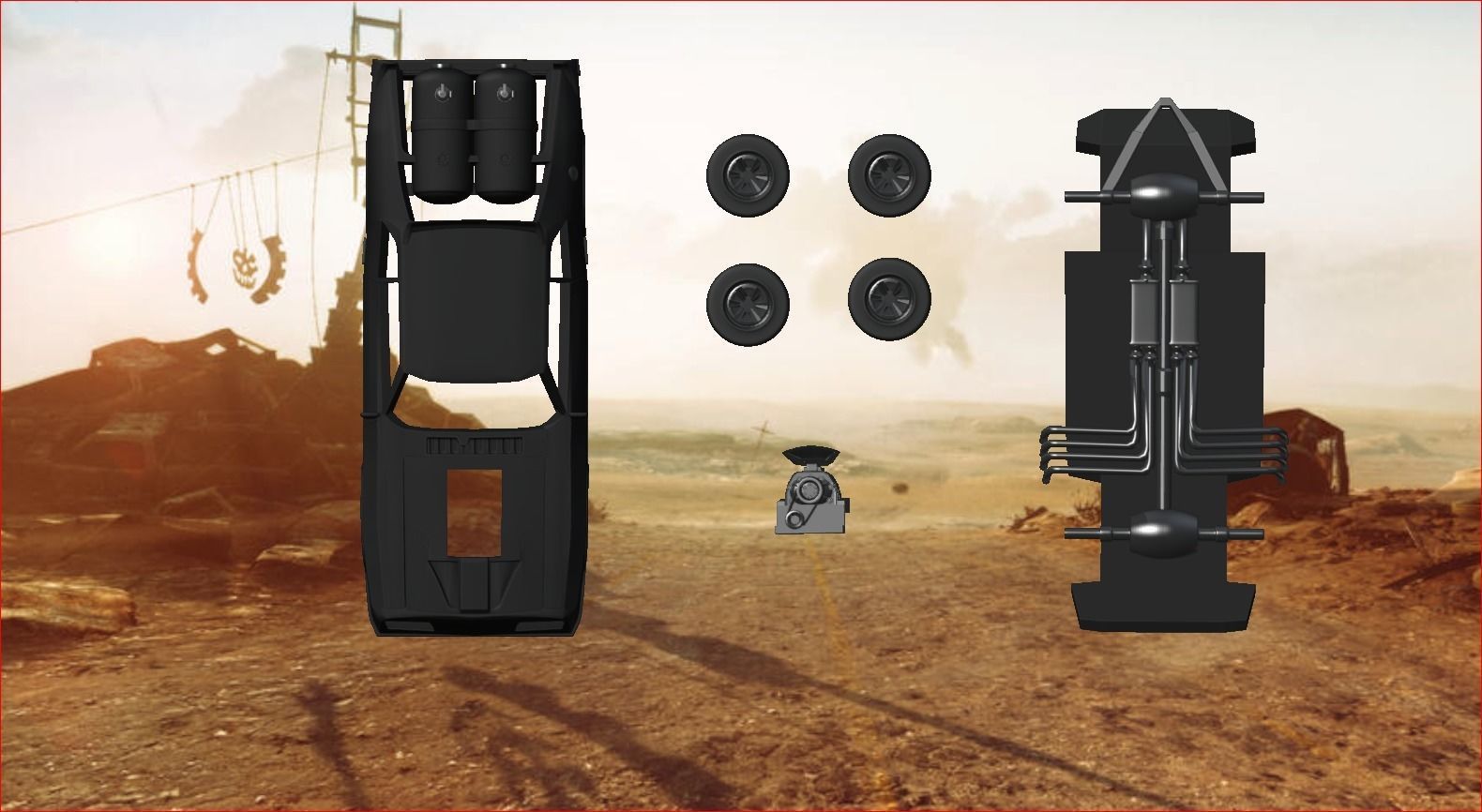 Mad Max V8 pursuit special interceptor 3D print model_5